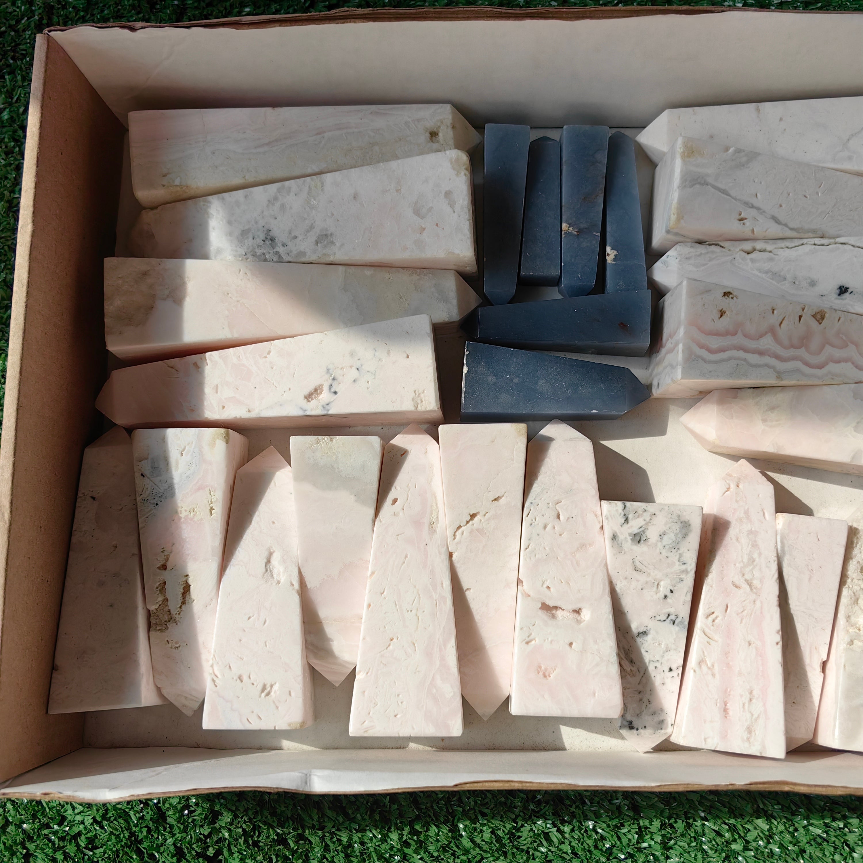 tower mangano calcite & angelite