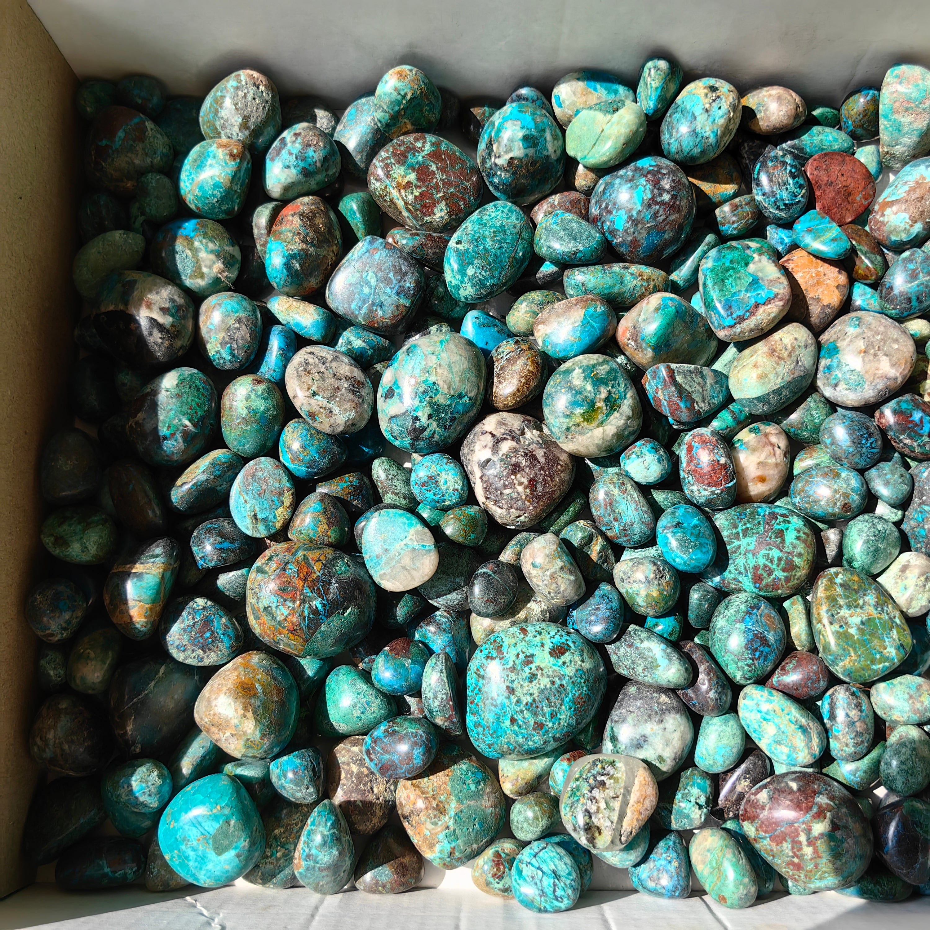 2 kg tumbled chrysocolla Peru