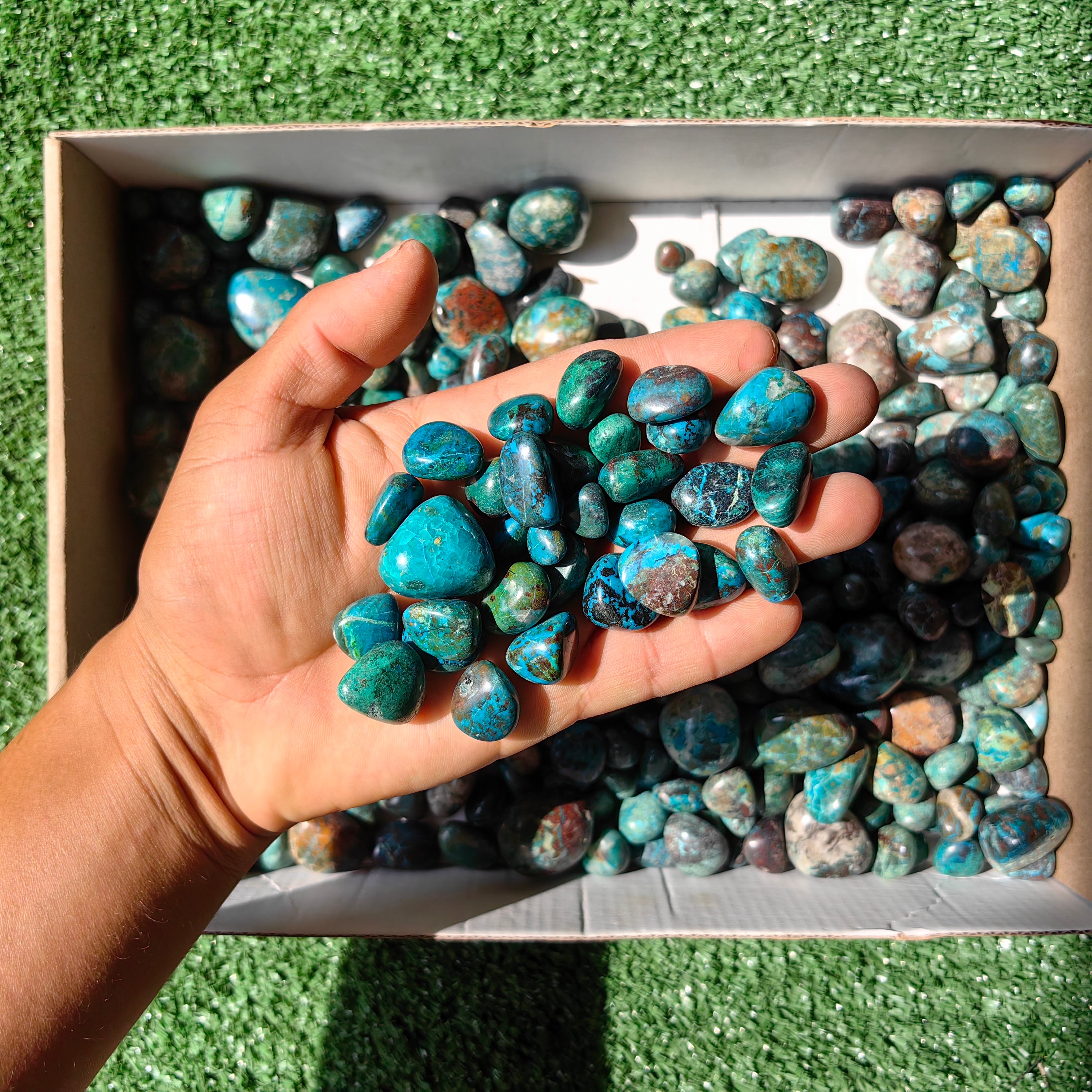 2 kg tumbled chrysocolla Peru