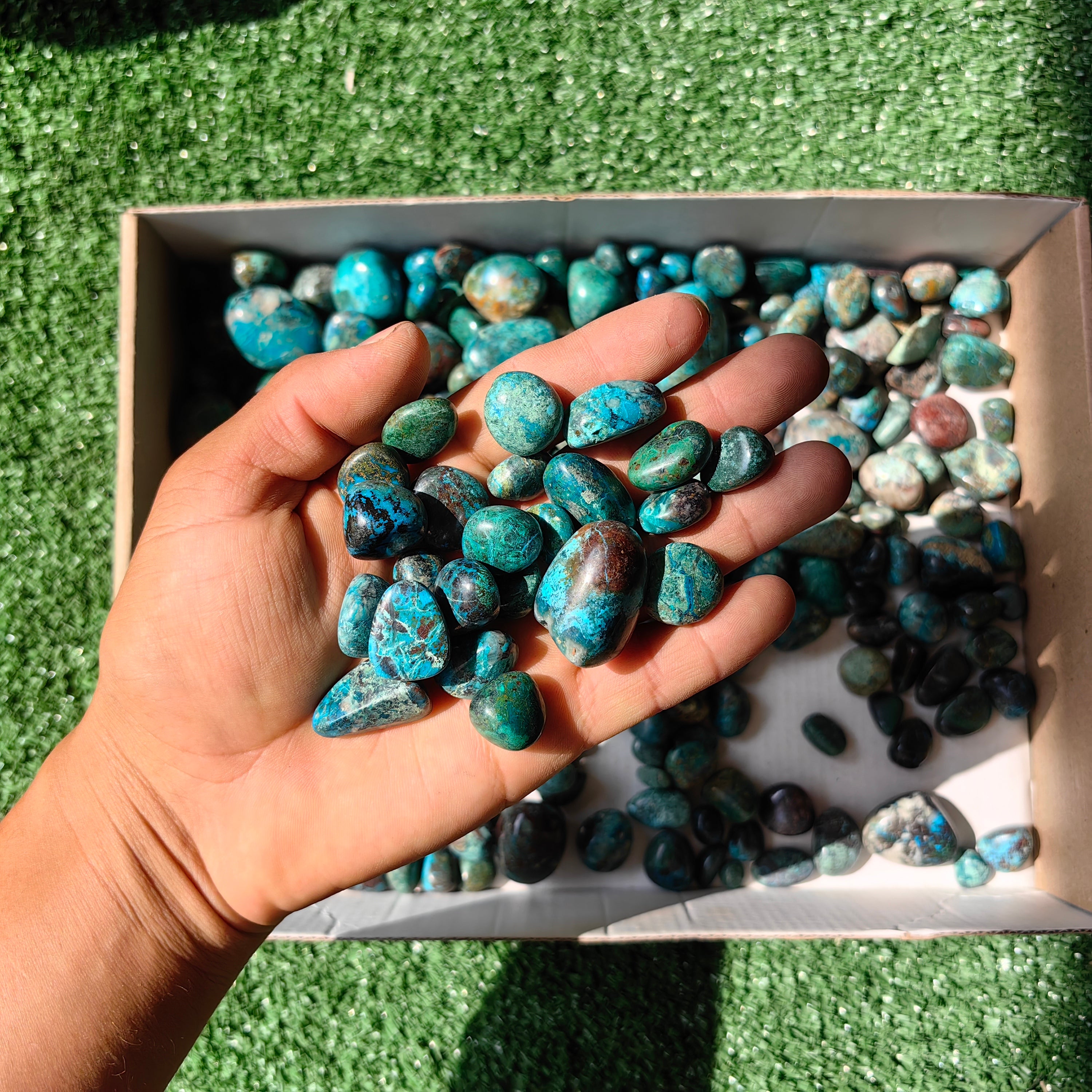2 kg tumbled chrysocolla Peru