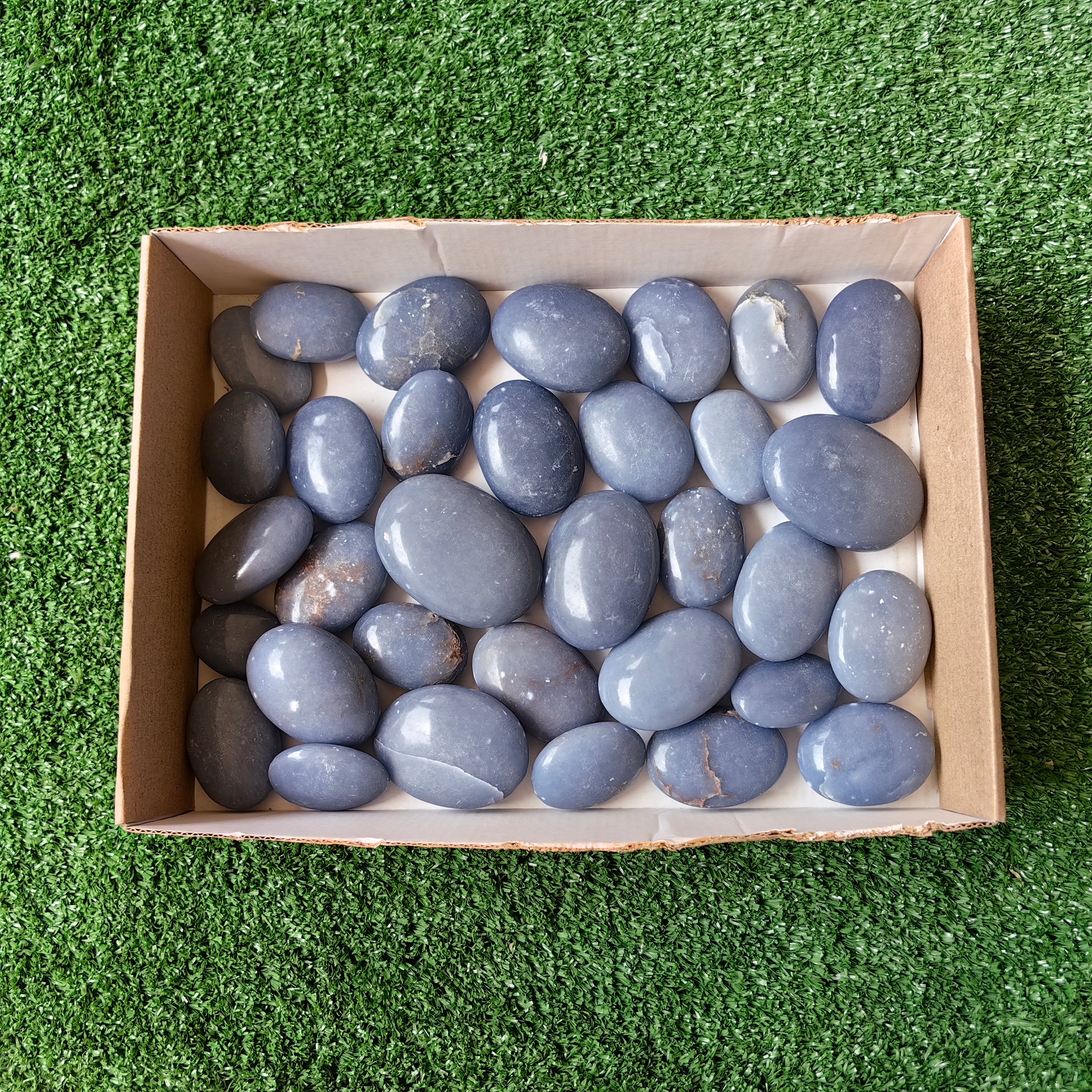 33 pc angelite stone palms