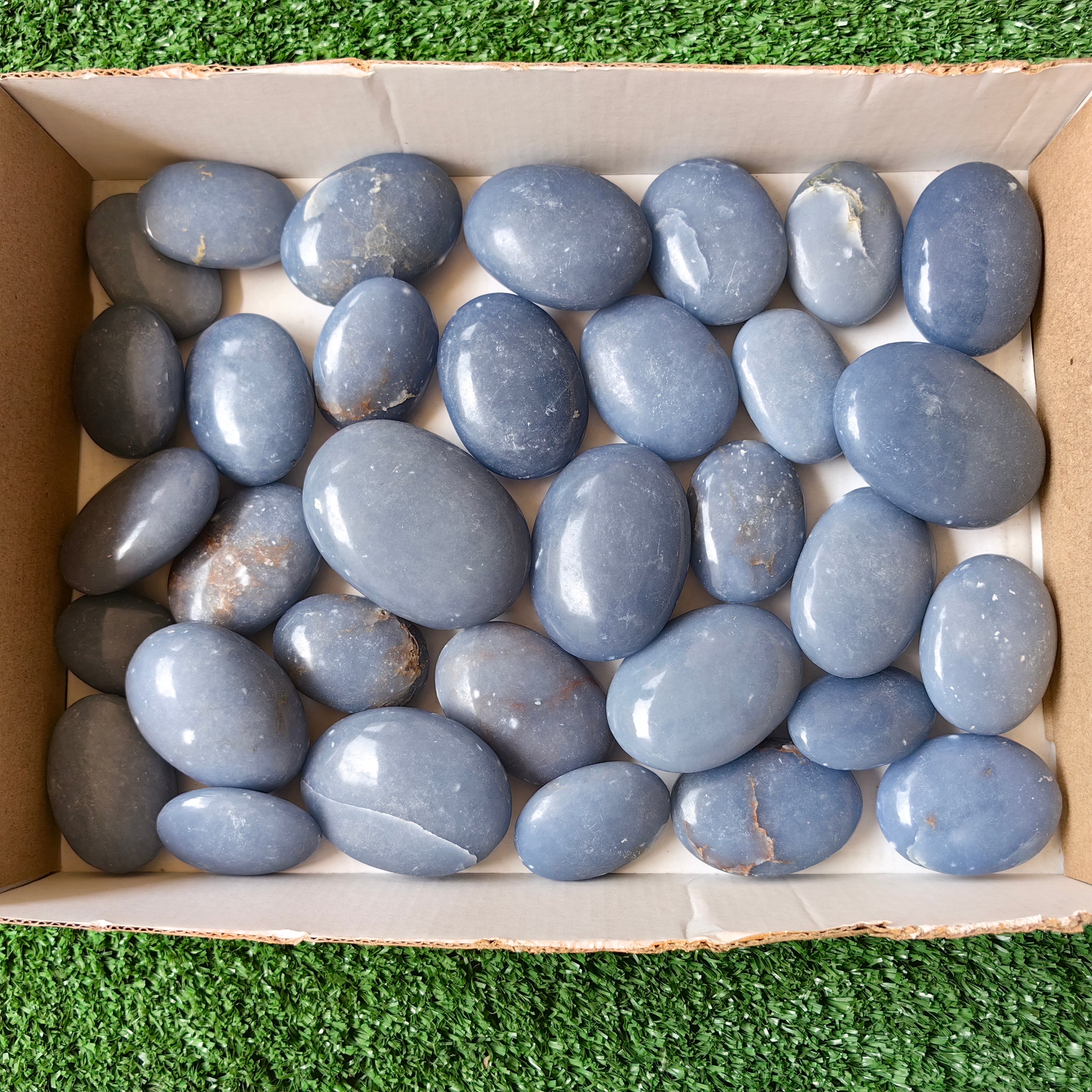 33 pc angelite stone palms