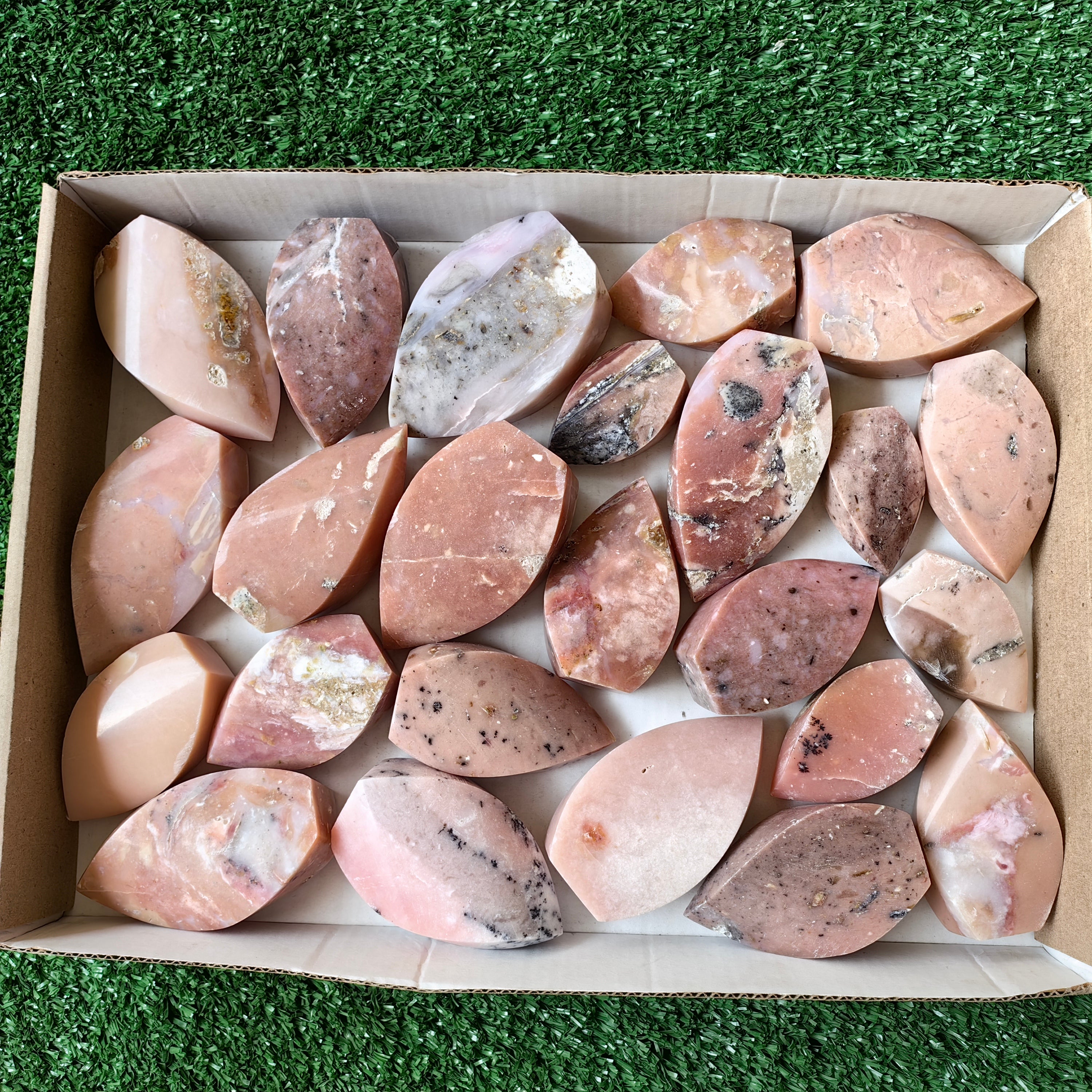 24 pc peruvian pink opal flames
