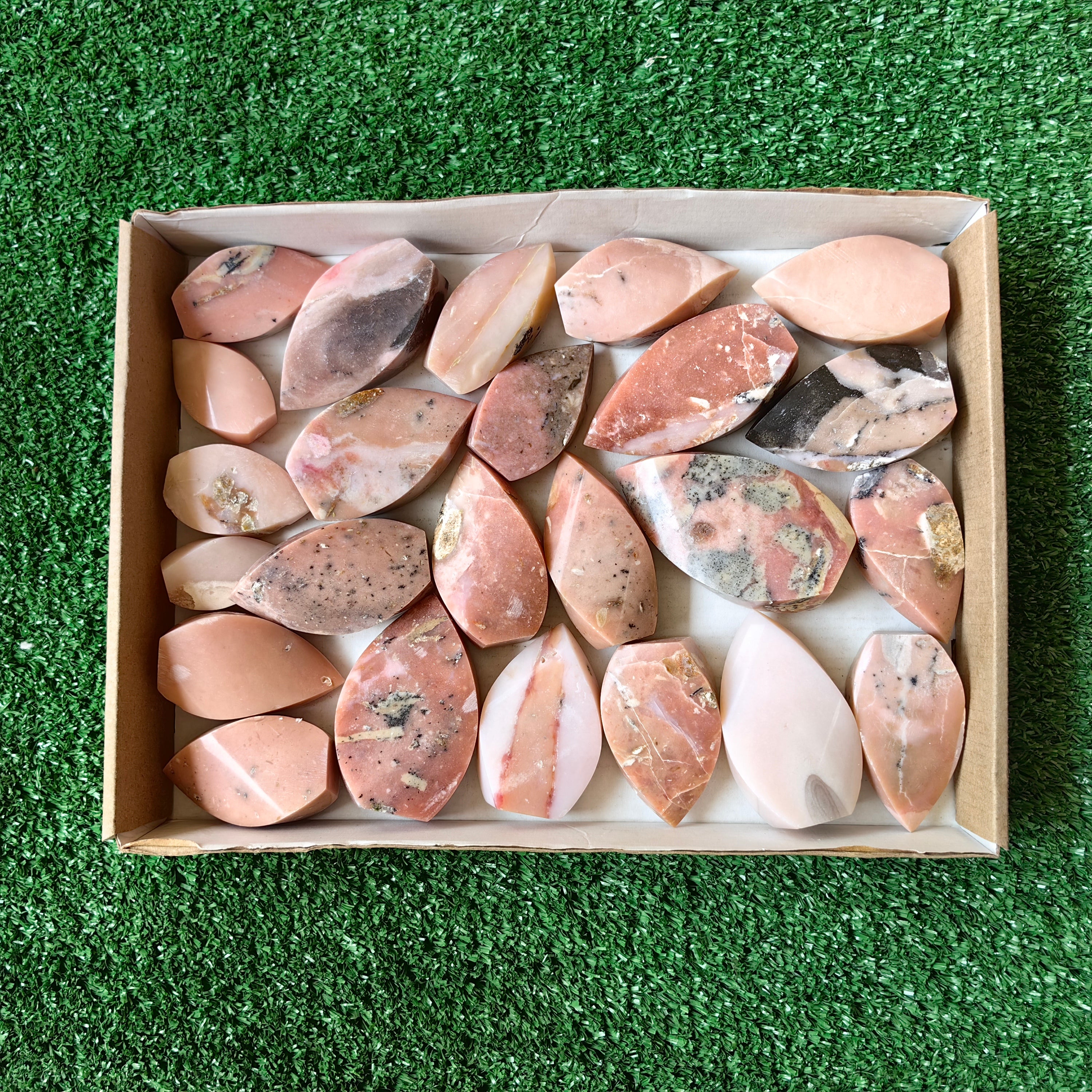 24 pc peruvian pink opal flames