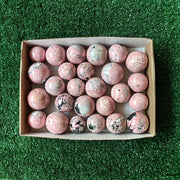 26 pcs pink rhodonite spheres
