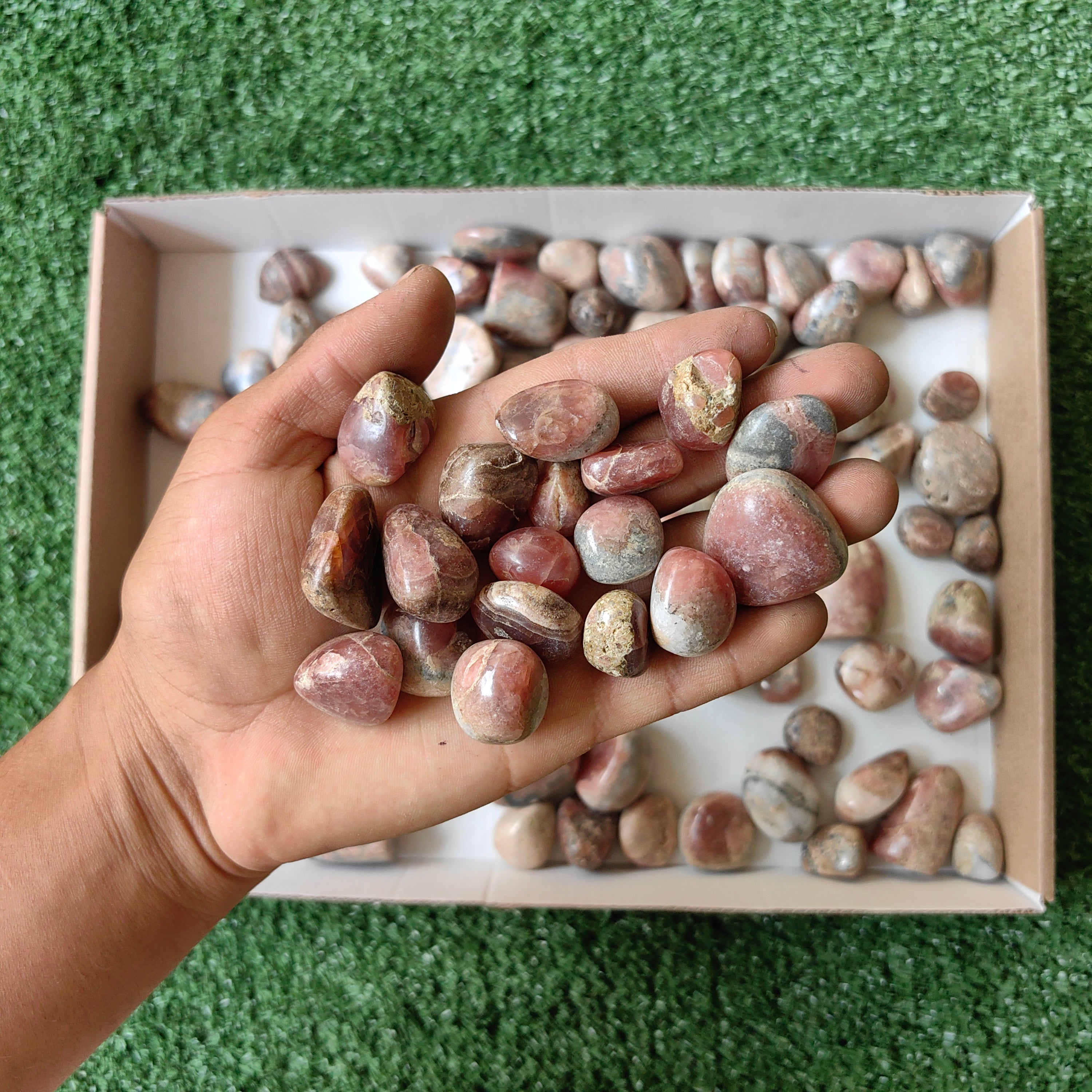 2 kg tumbled rhodocrosite