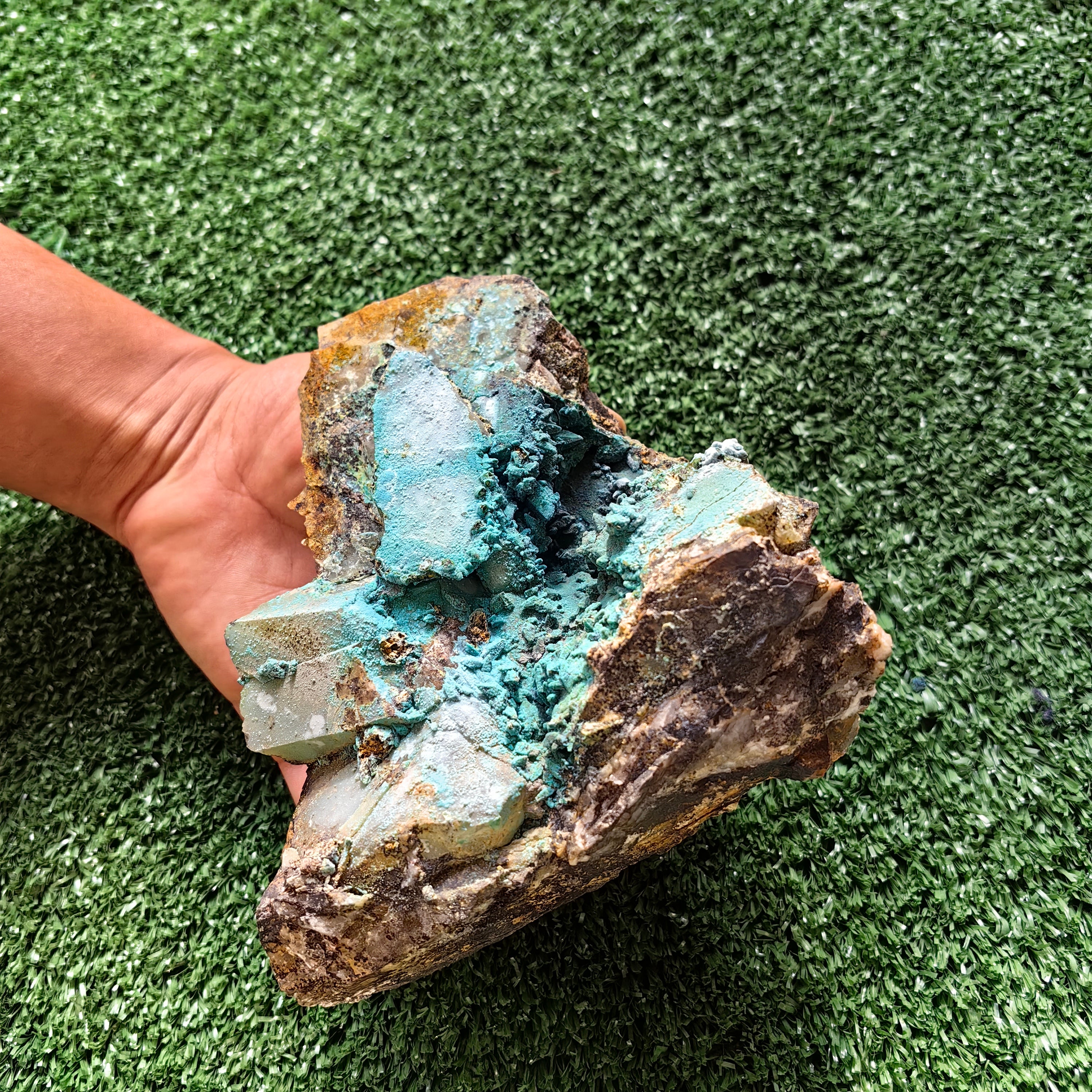 1200 grams chrysocolla quartz rough from tentadora