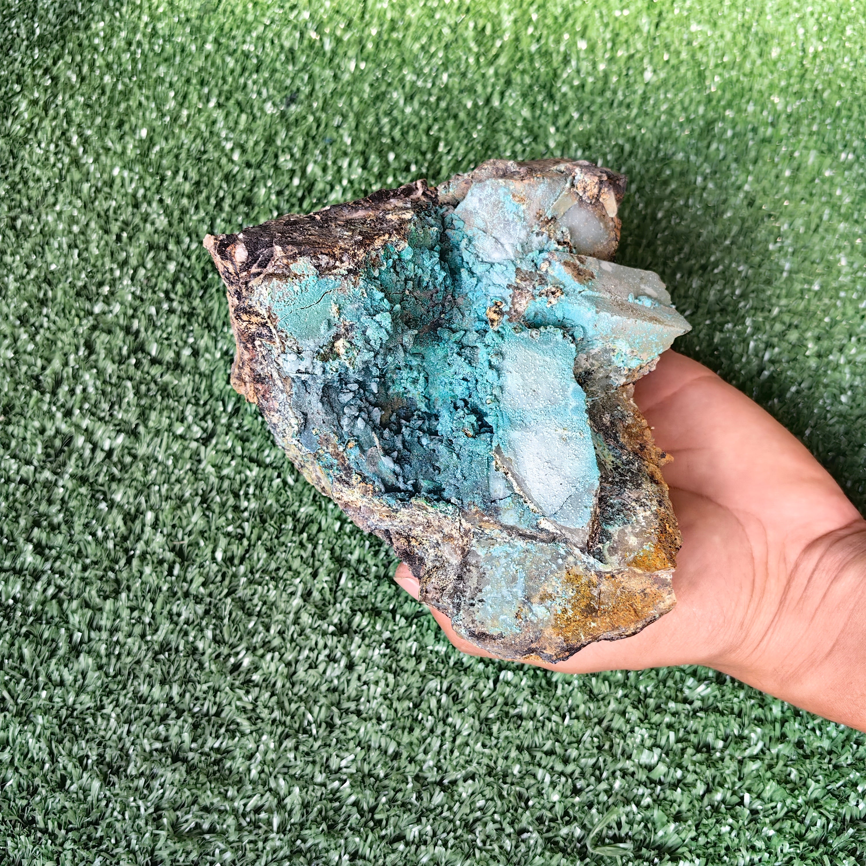 1200 grams chrysocolla quartz rough from tentadora