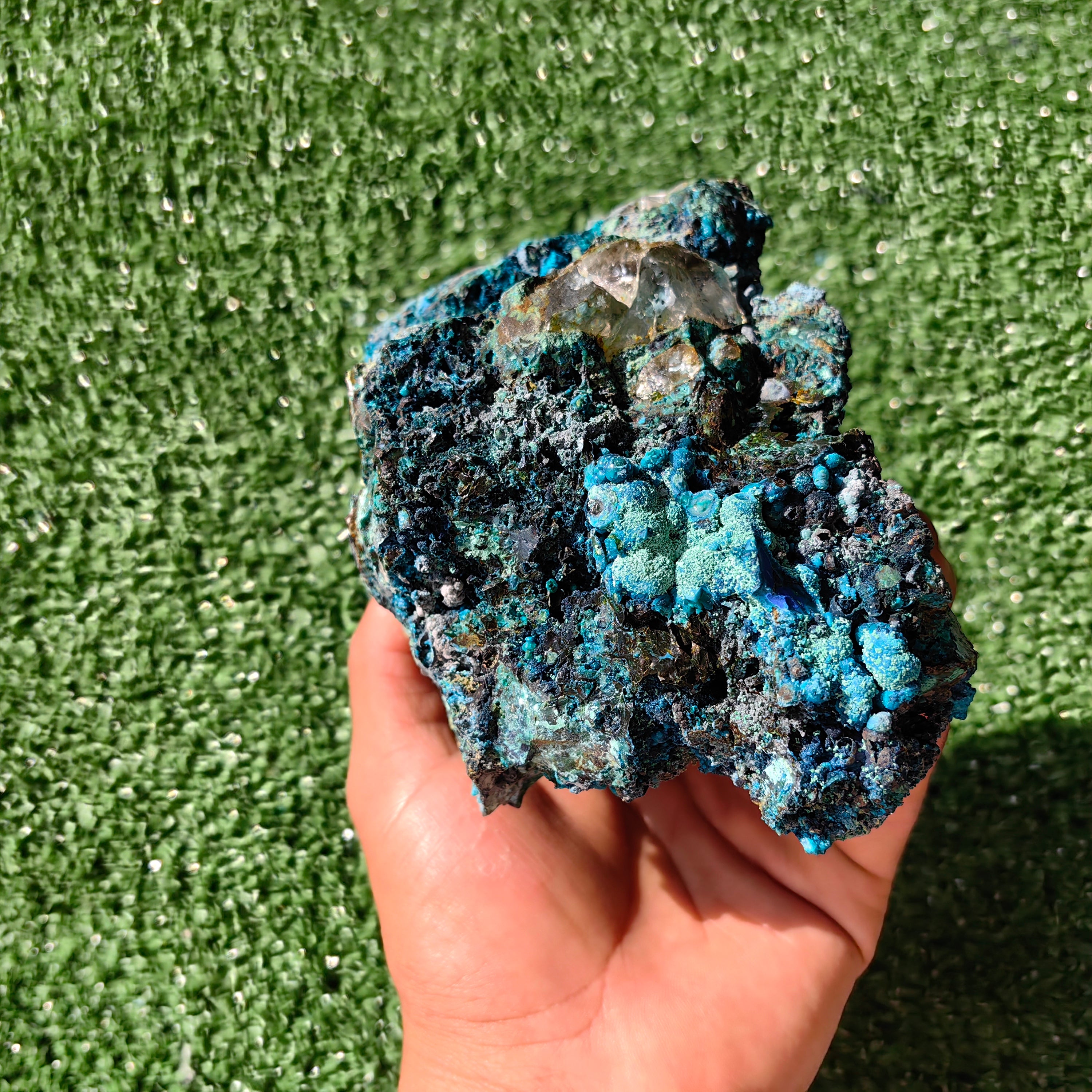 800 grams chrysocolla quartz rough from tentadora