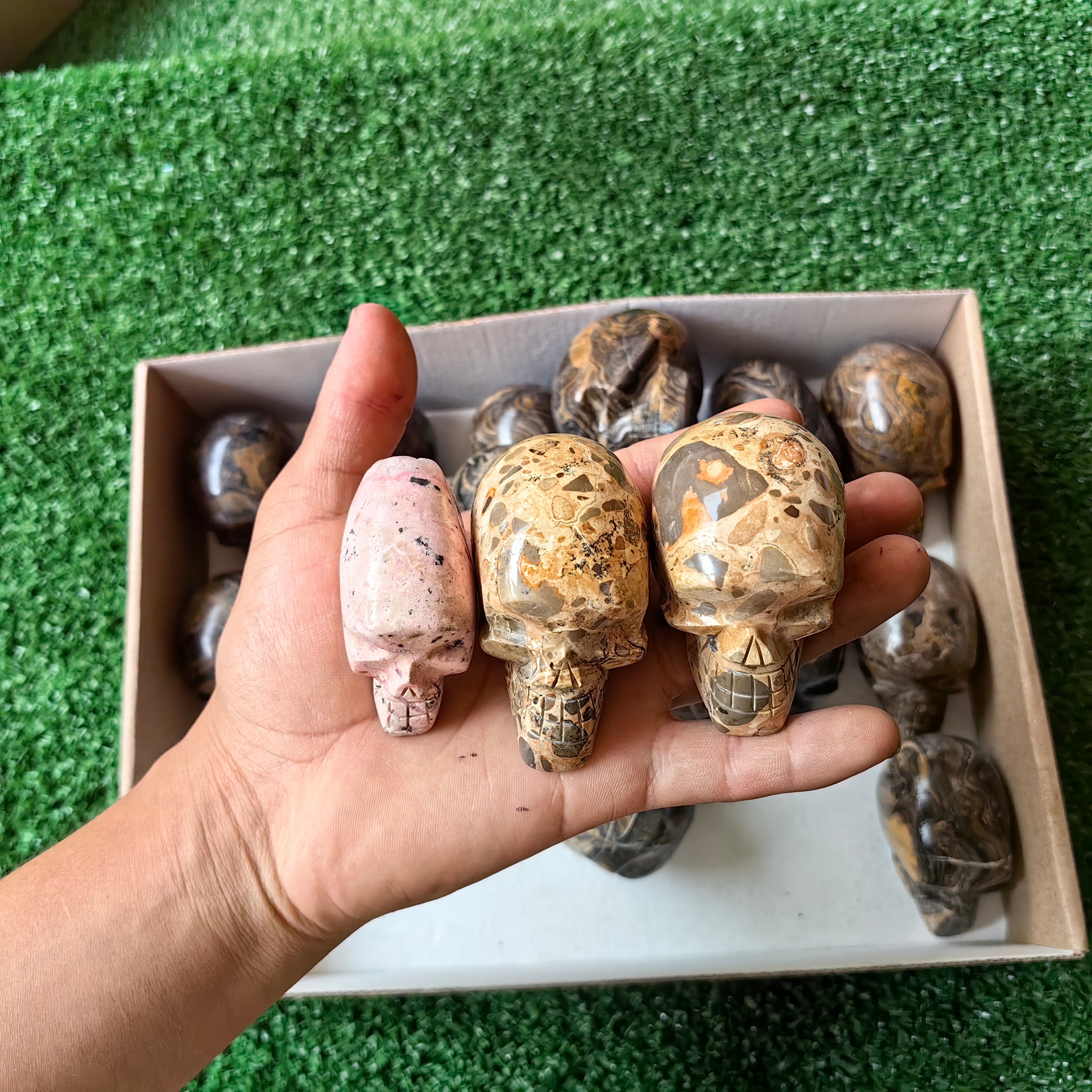 Lot 21 pcs Mixed Skull Stones