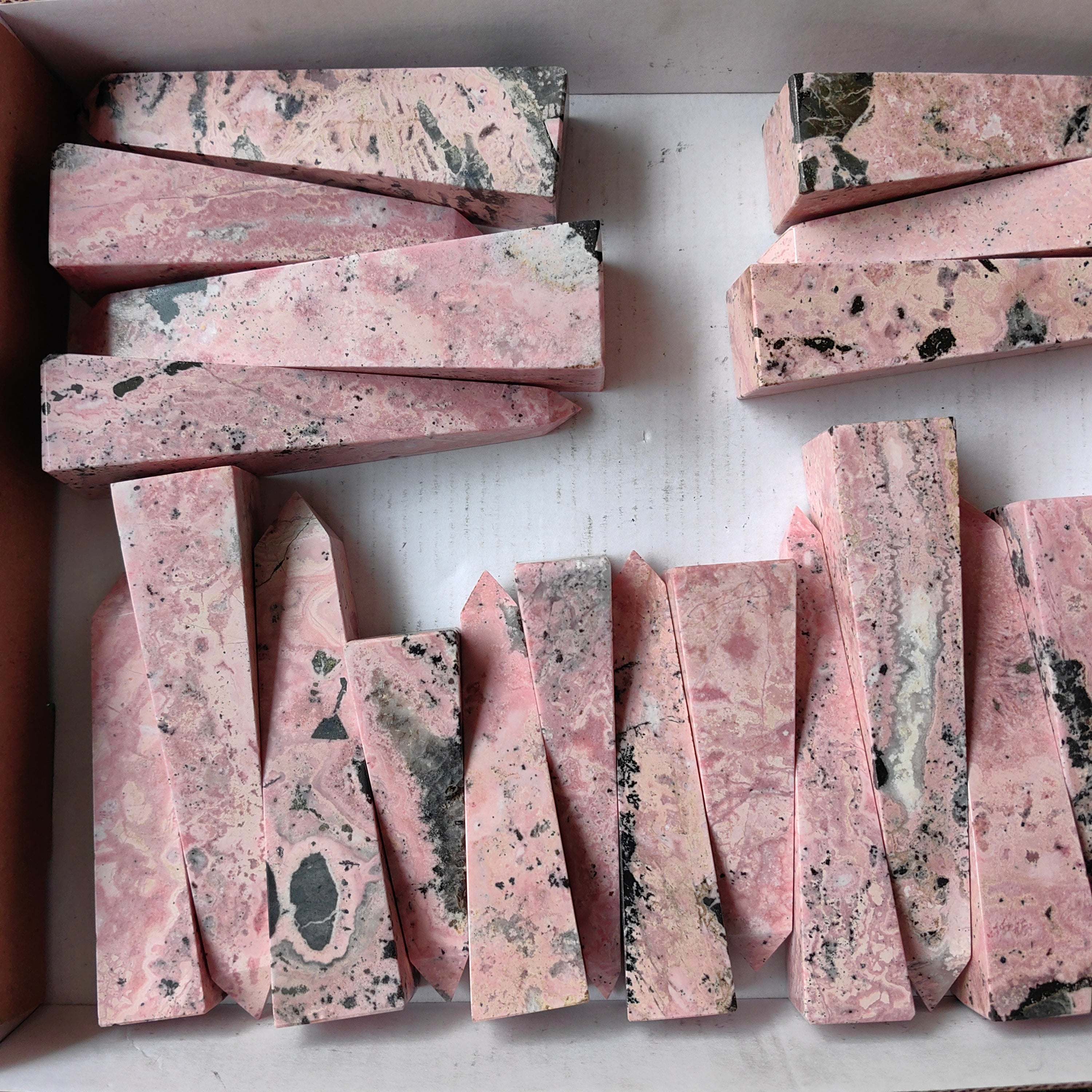 Lot 21 pcs Rhodonite Tower