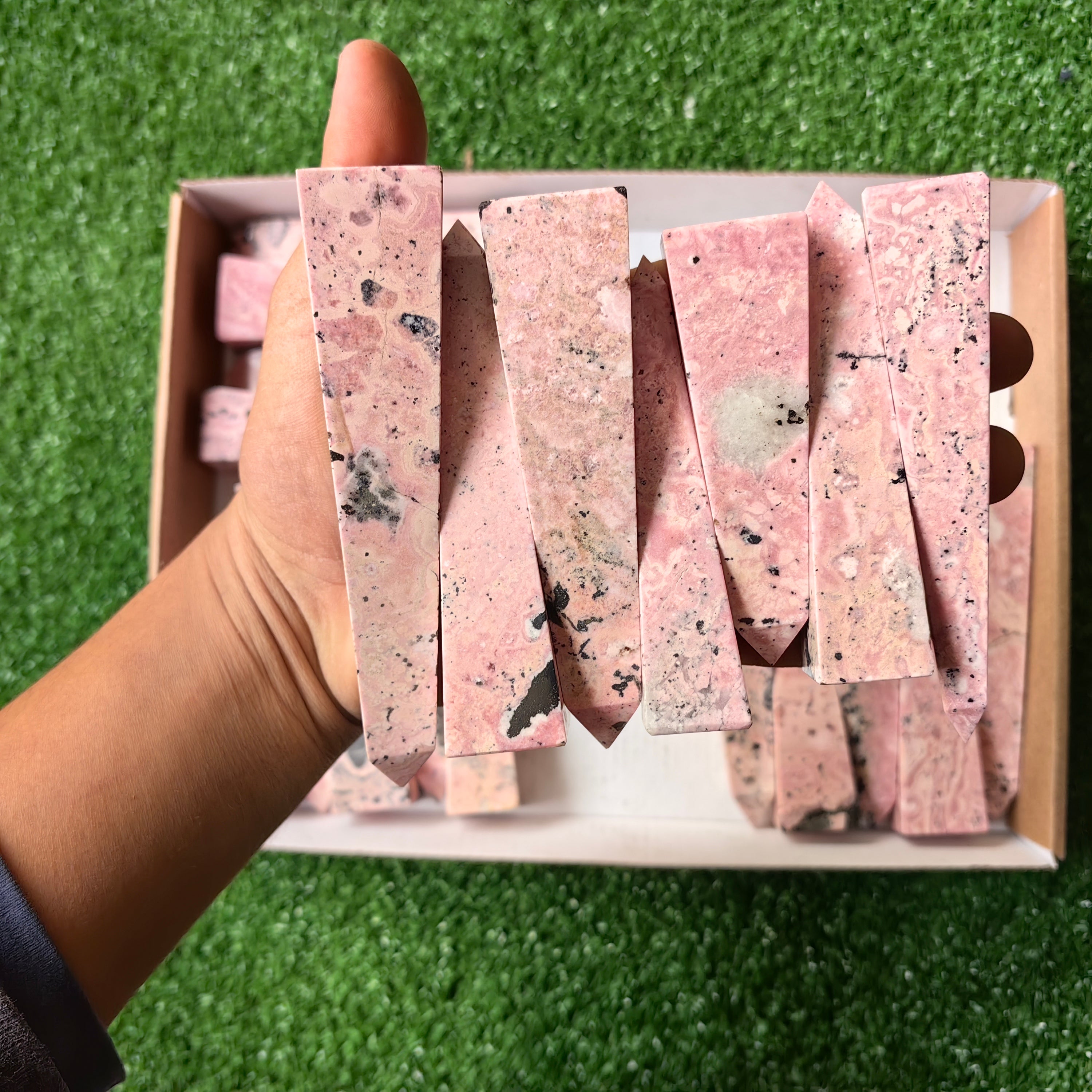 Lot 21 pcs Rhodonite Tower