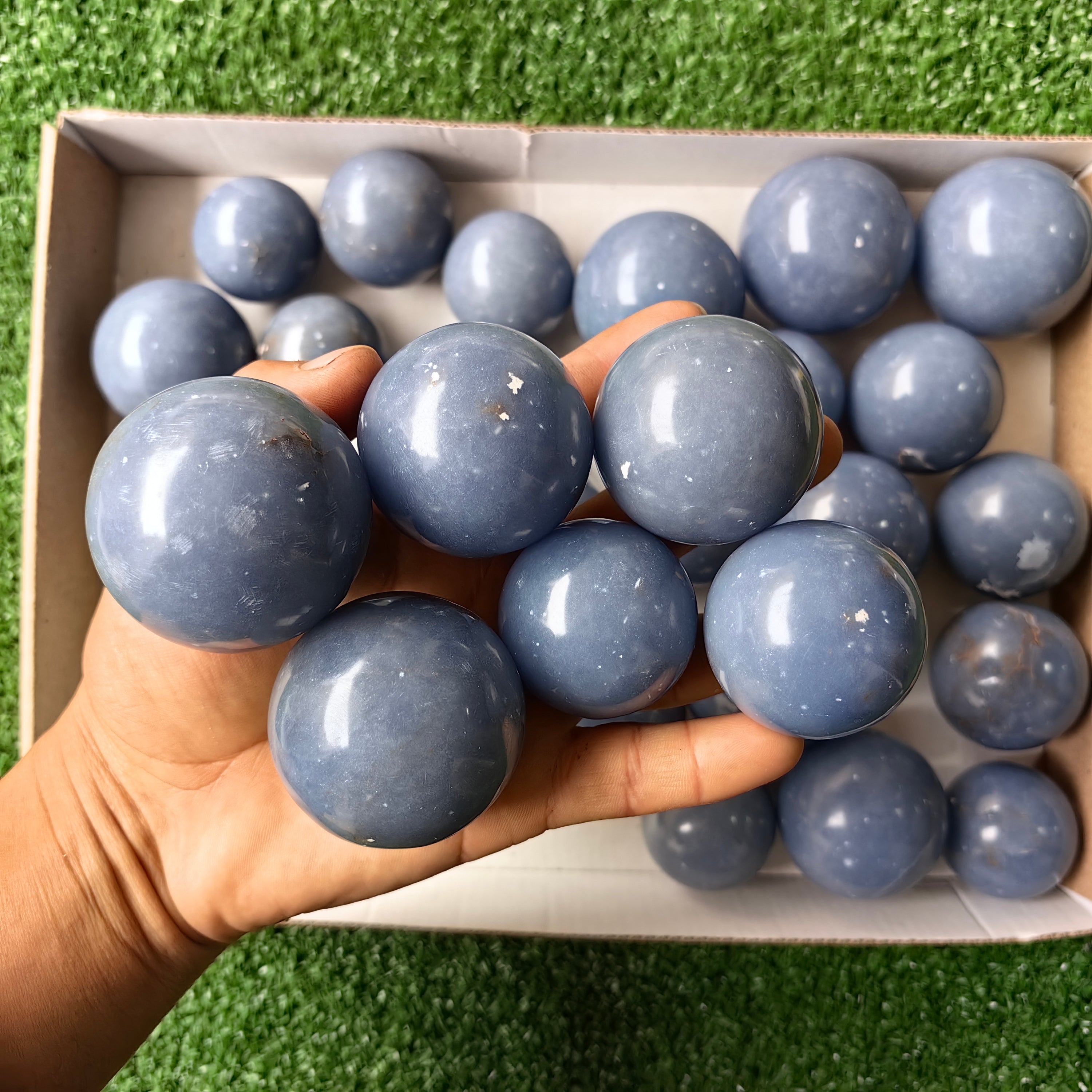 Lot 30 pcs Angelite Sphere