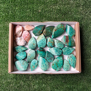 Lot 26 pcs Peruvian Turquoise, Pink Opal Flame