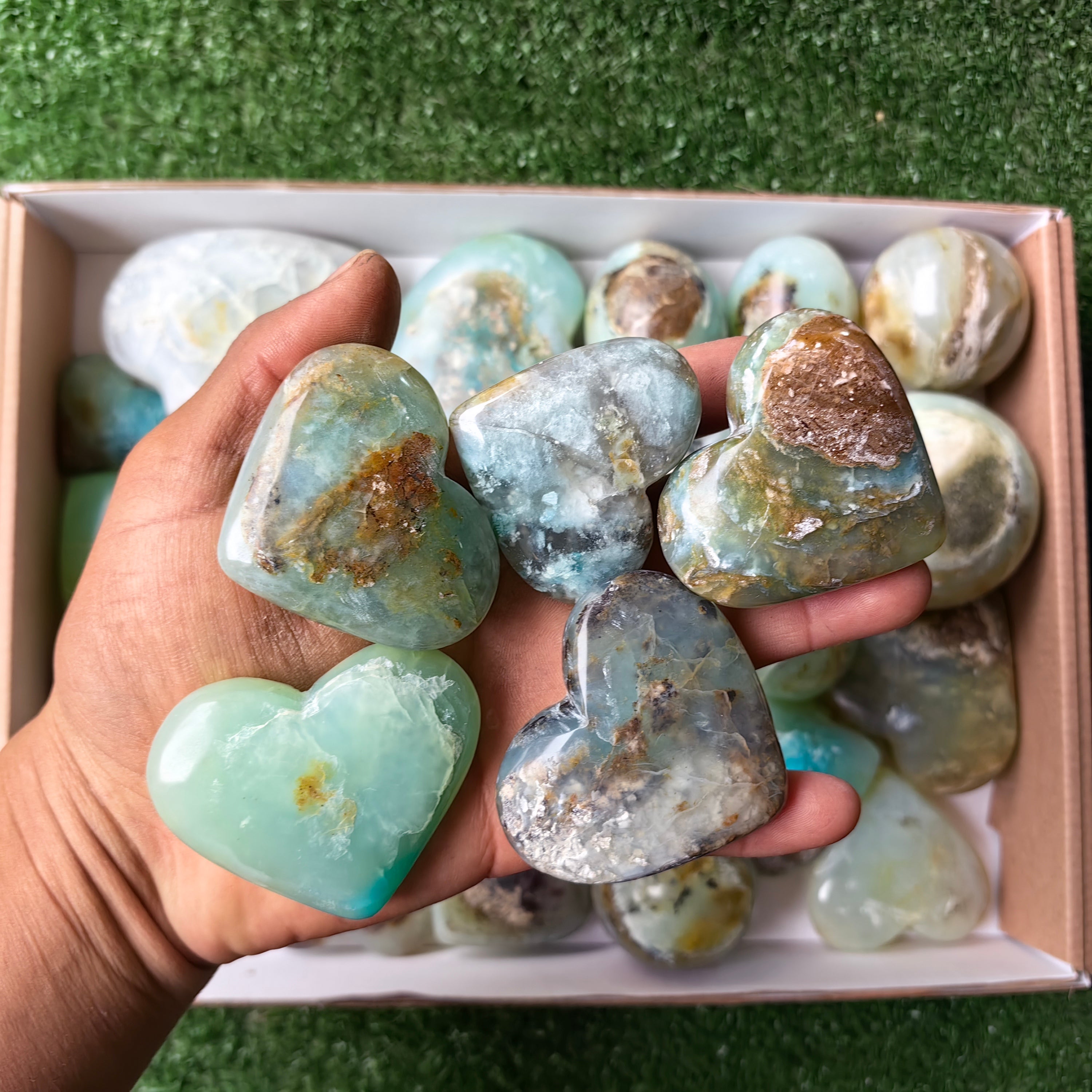 Lot 28 pcs Andean Opal Heart