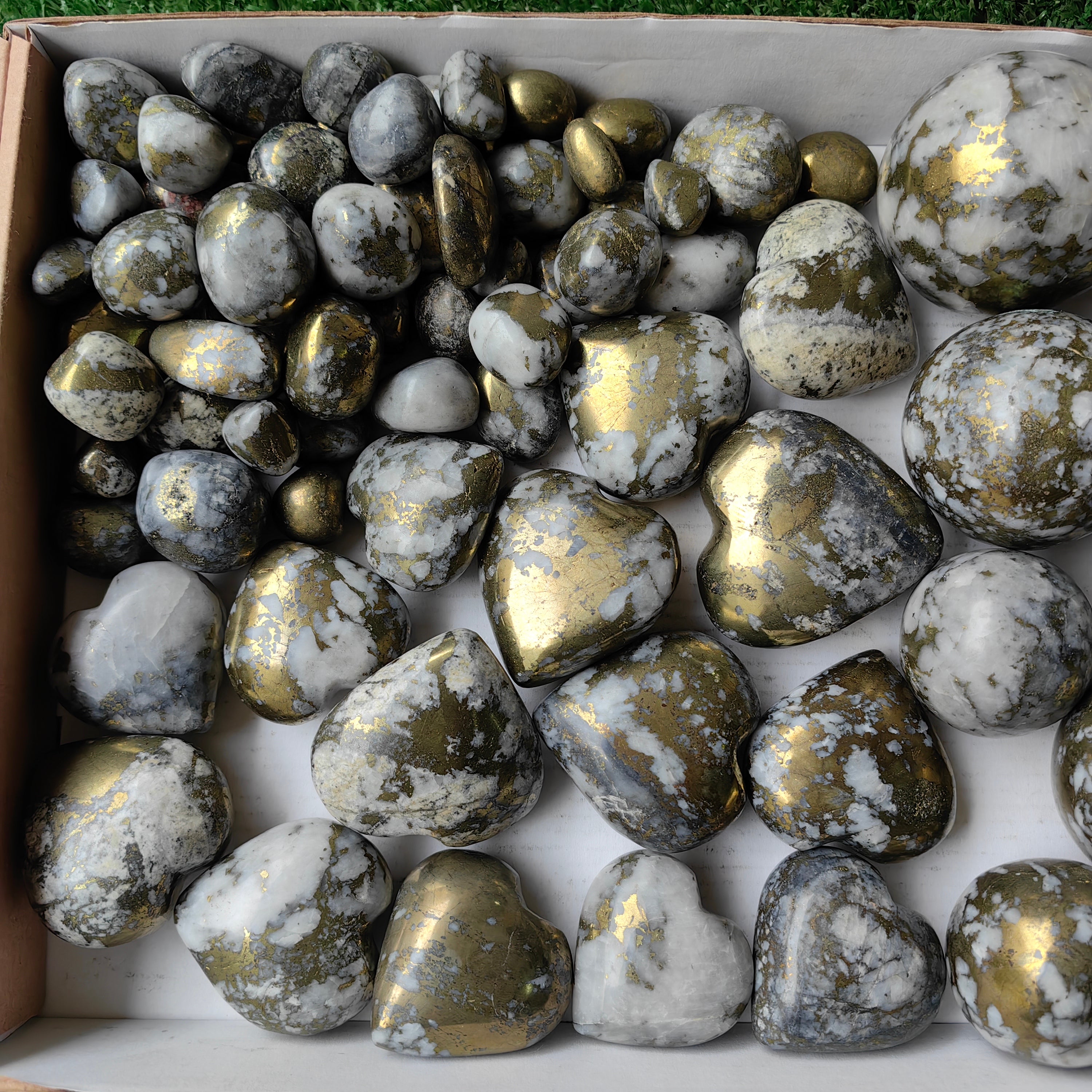 Lot 3.7 kg Chalcopyrite on Quartz Mixed