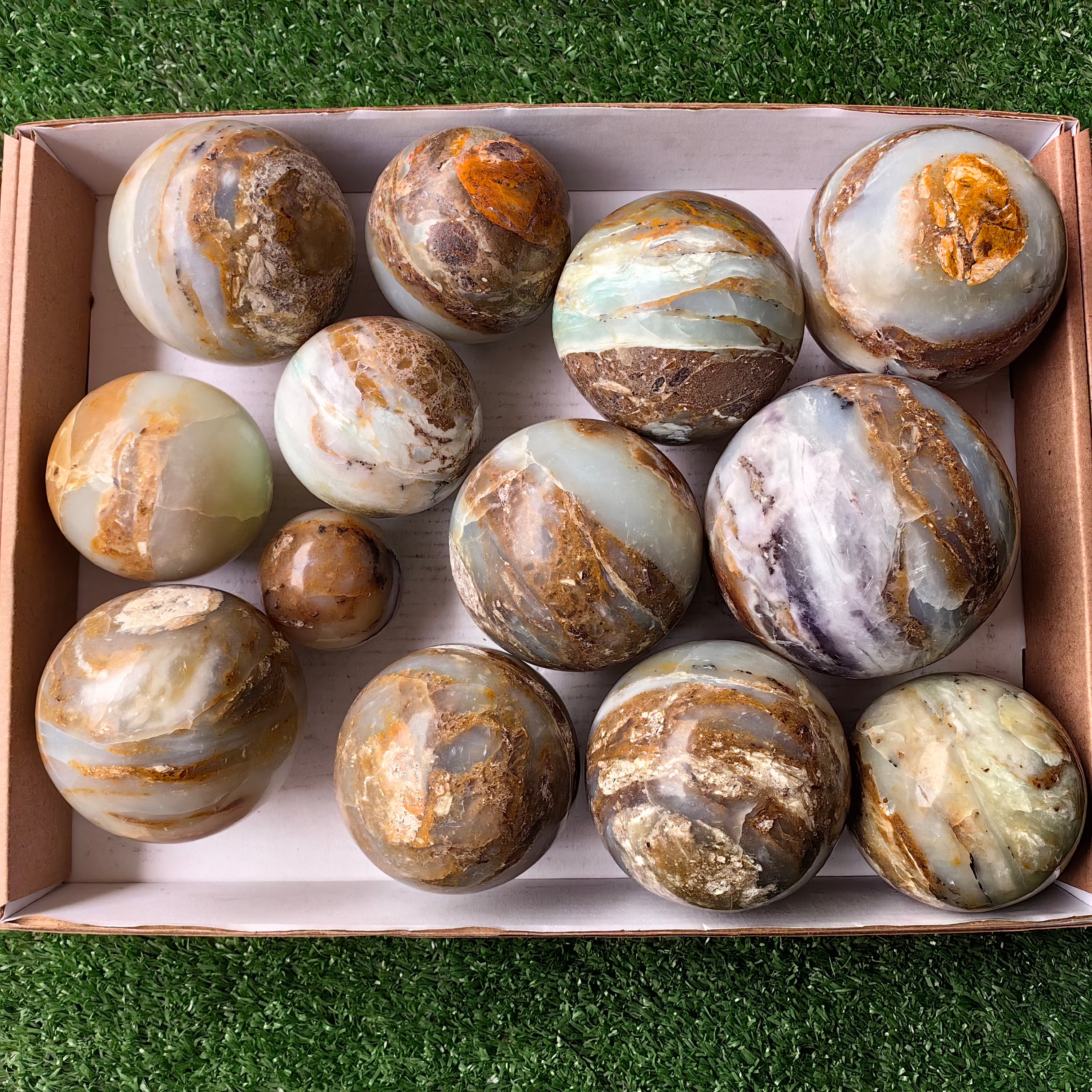 Lot 13 pcs Andean Opal Sphere