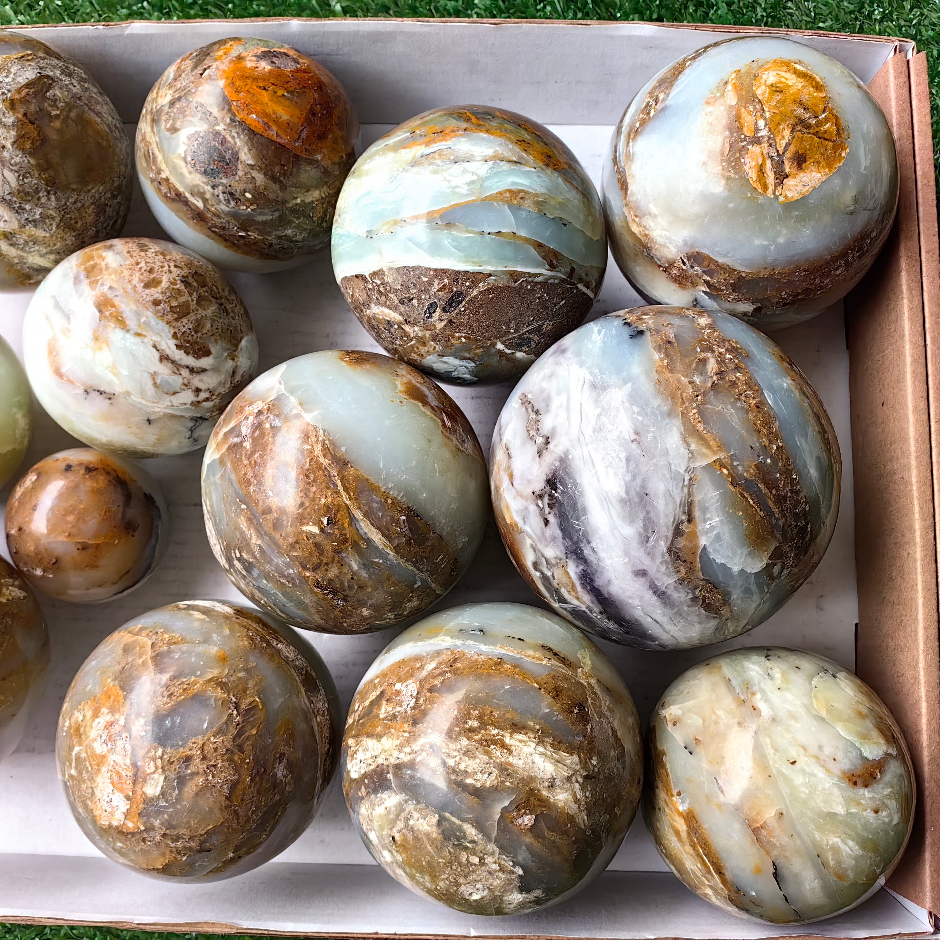 Lot 13 pcs Andean Opal Sphere