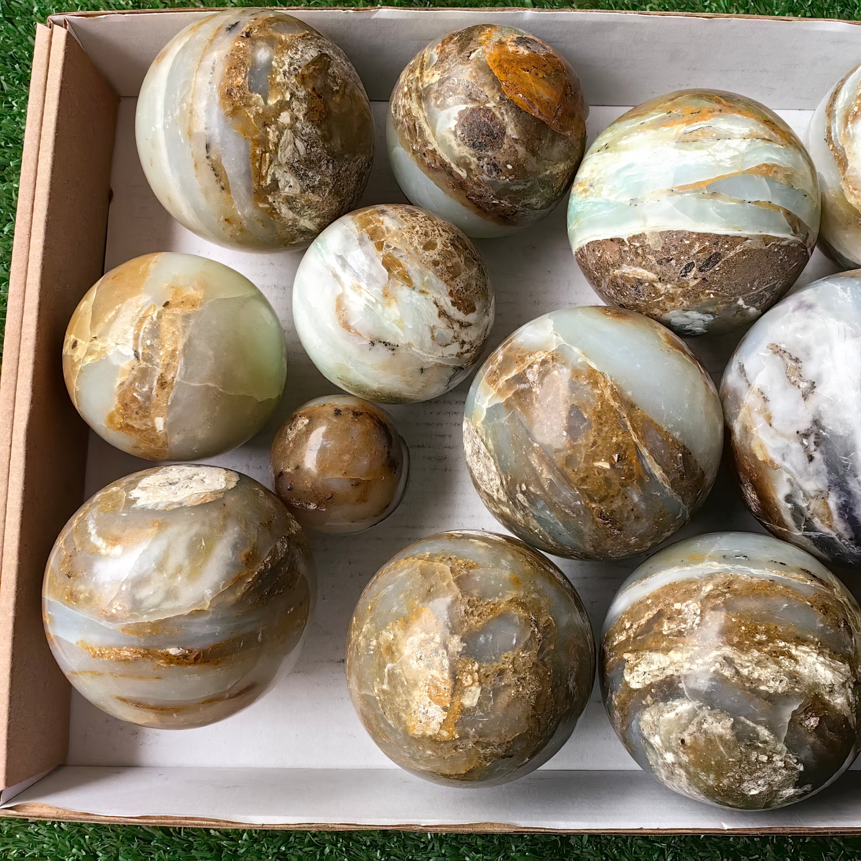 Lot 13 pcs Andean Opal Sphere