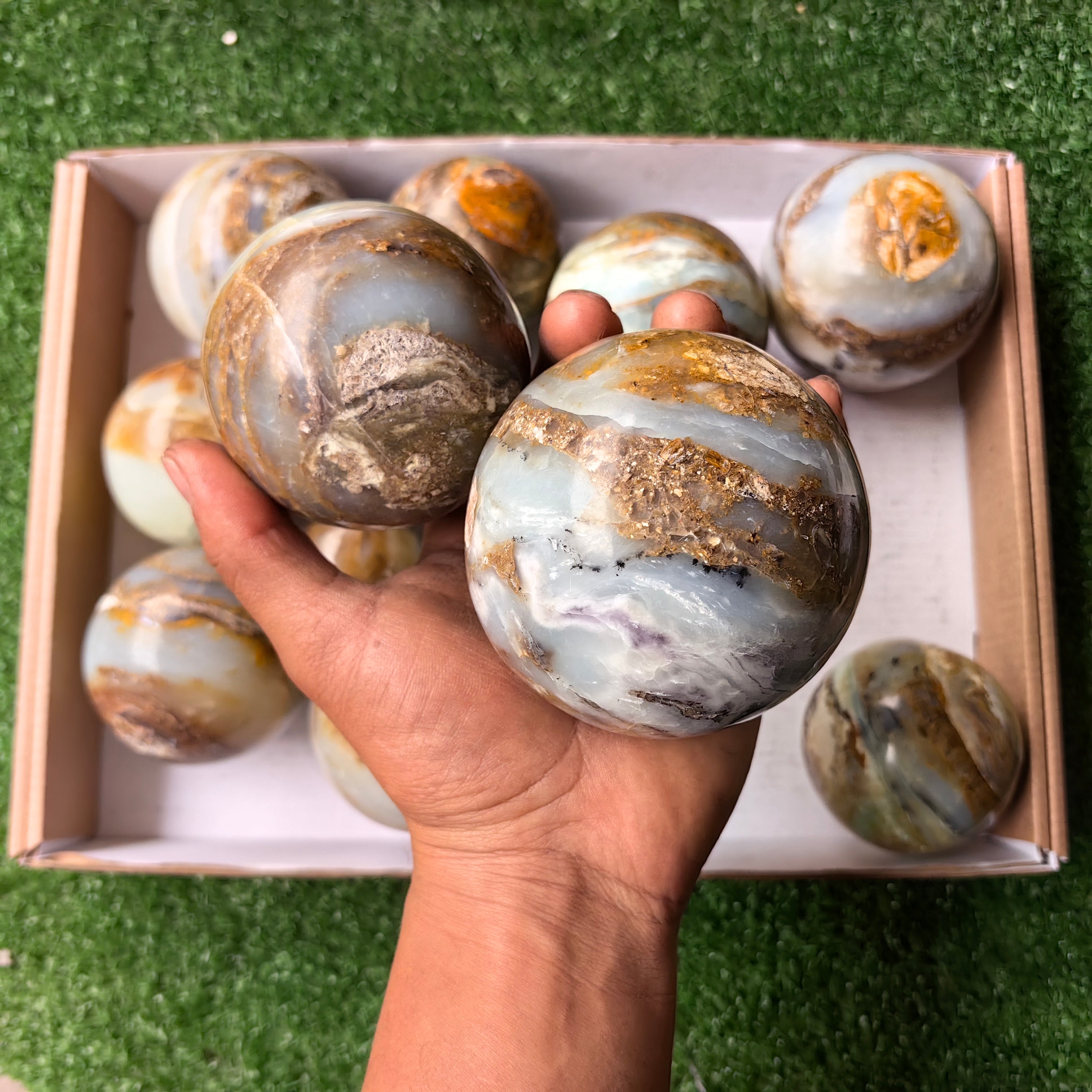 Lot 13 pcs Andean Opal Sphere