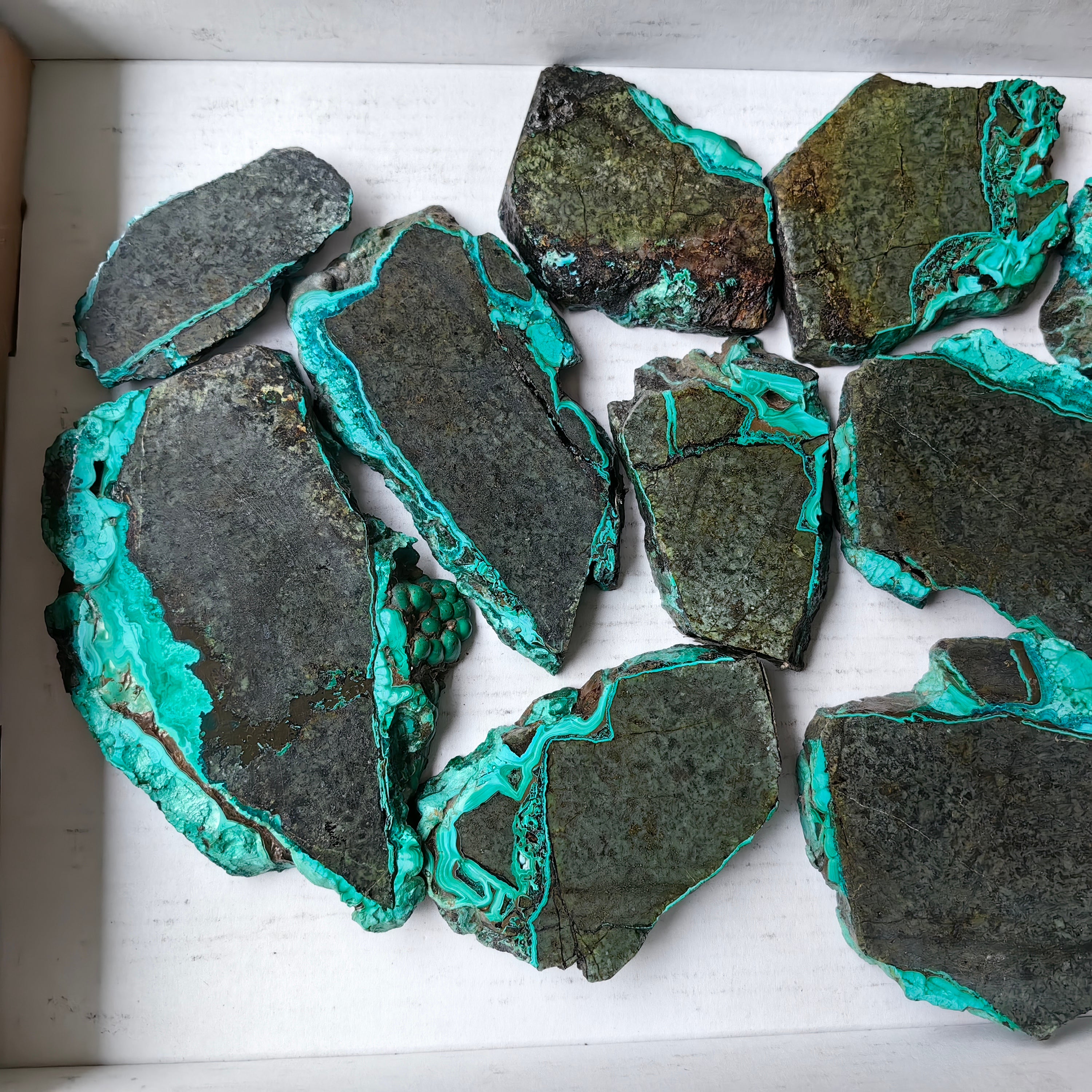 Lot 10 pcs Malachite Slices