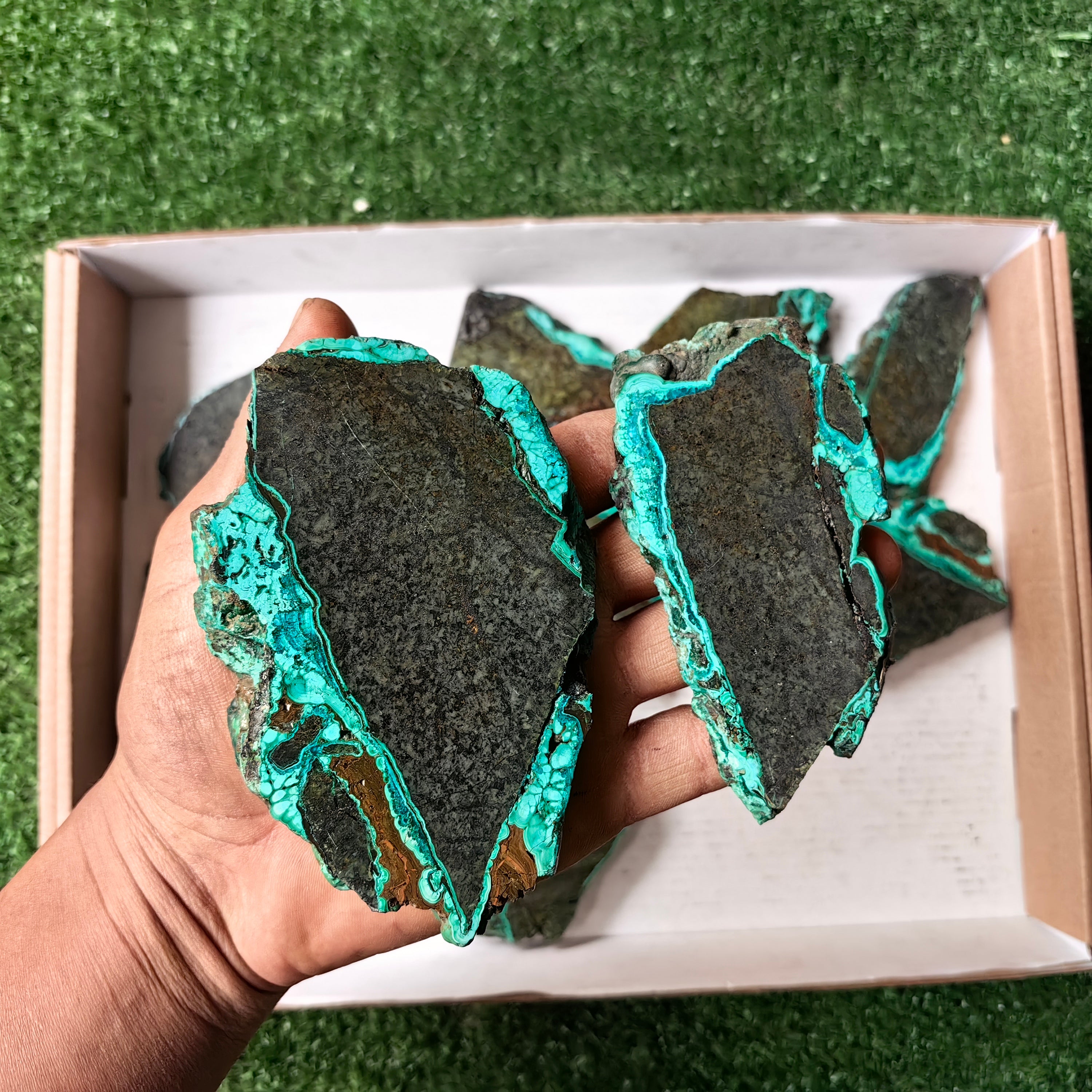 Lot 10 pcs Malachite Slices