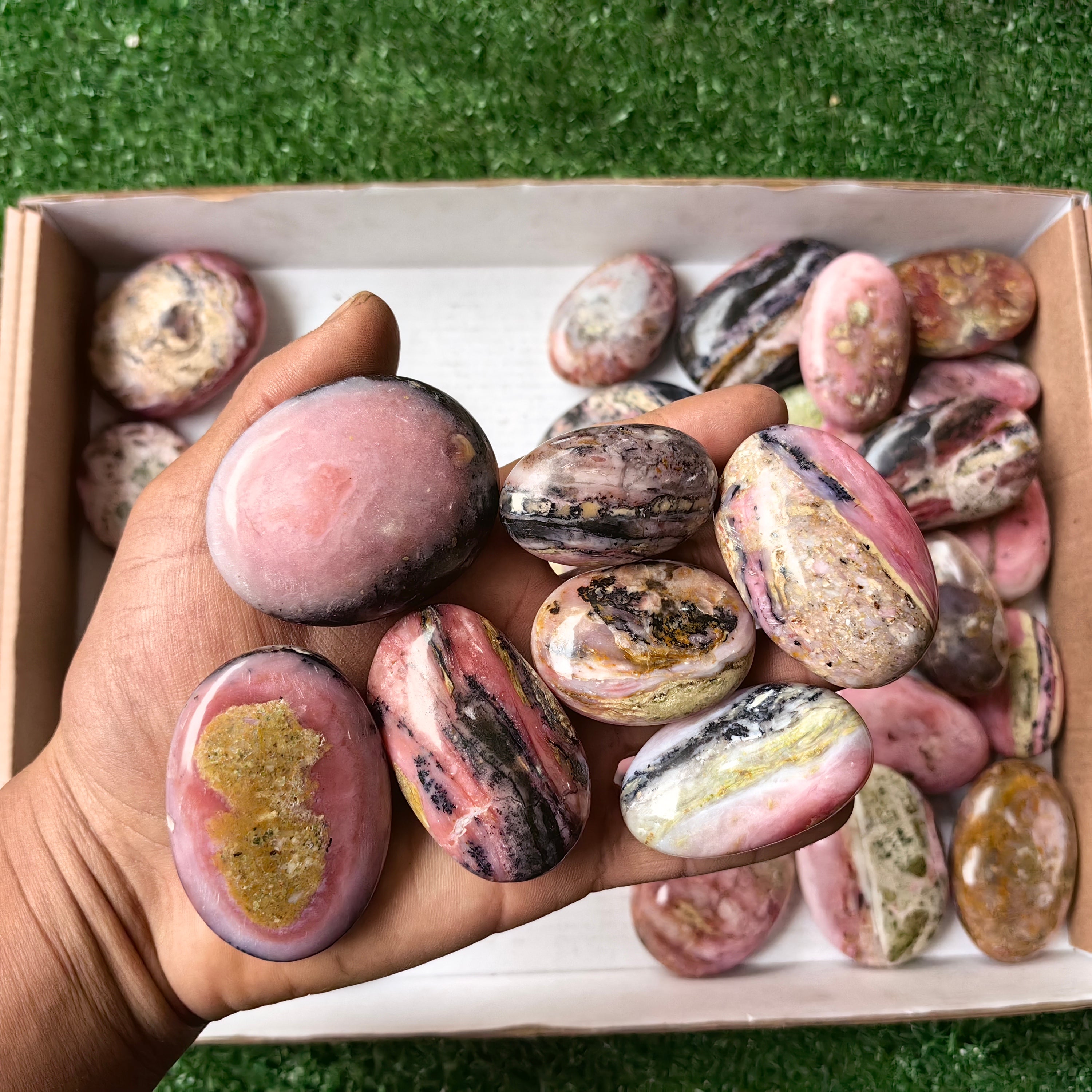 Lot 35 pcs Pink Opal Palm