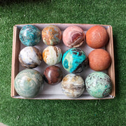 Lot 12 pcs Mixed Stone Spheres