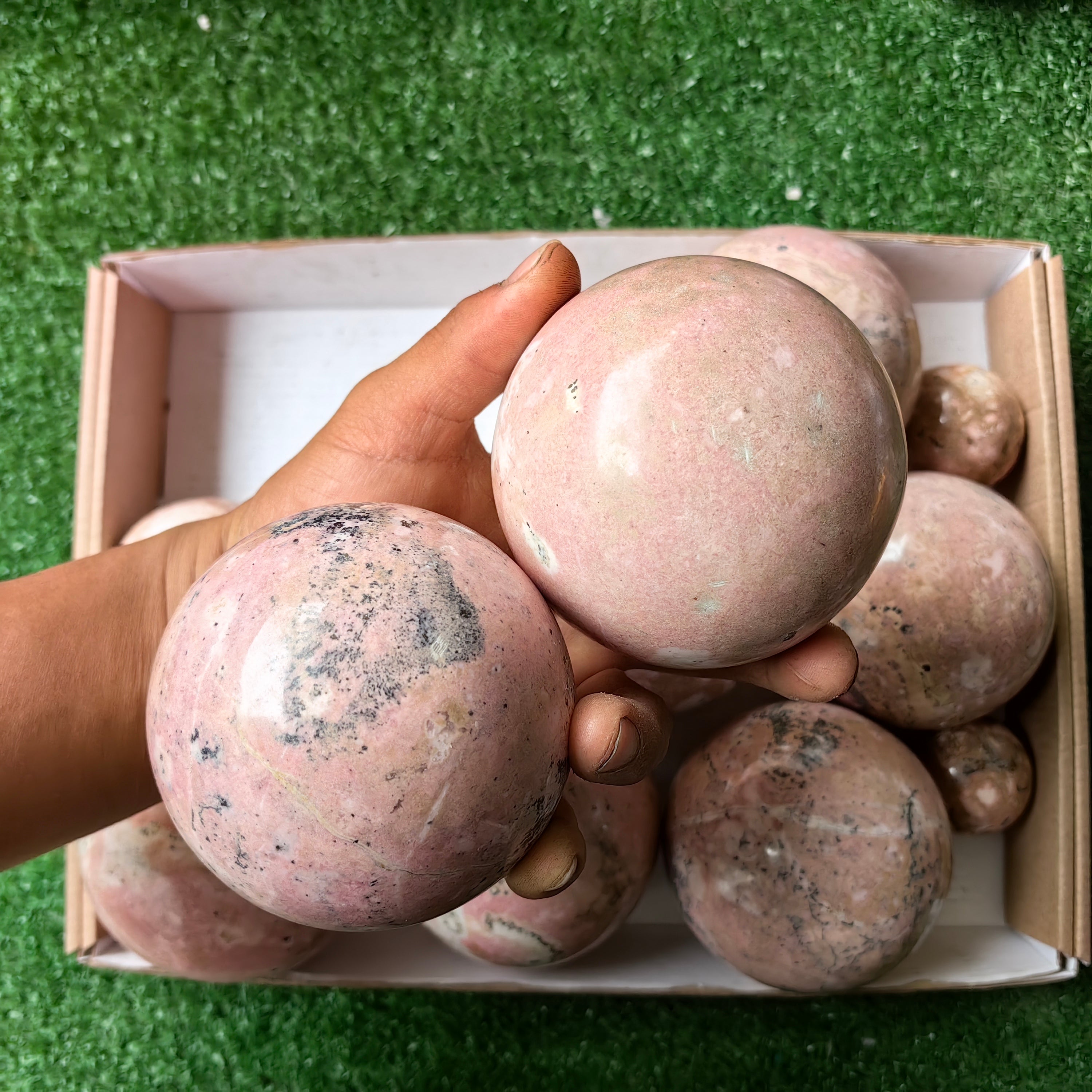 Lot 12 pcs Rhodonite Sphere