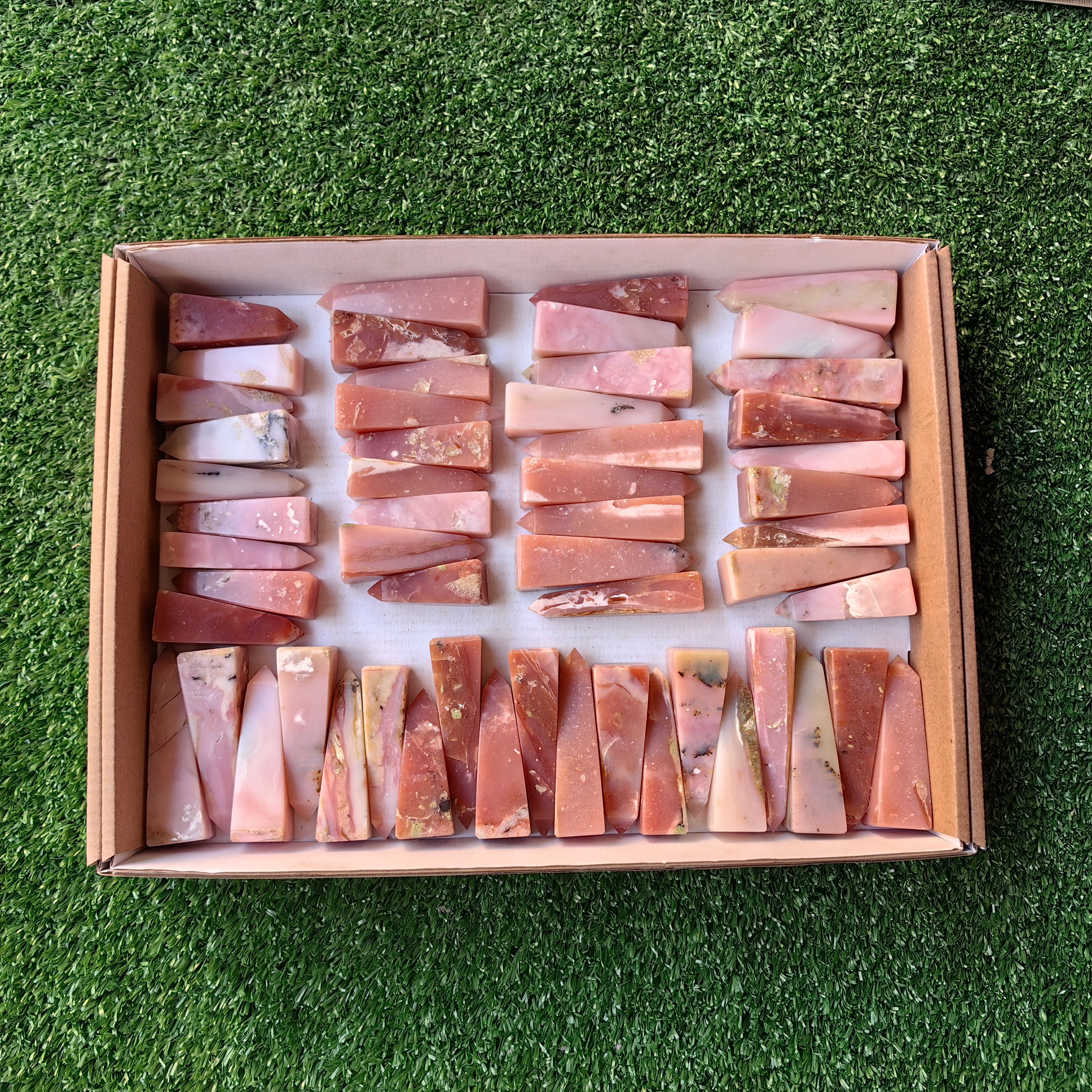 Lot 55 pcs Pink Opal Tower
