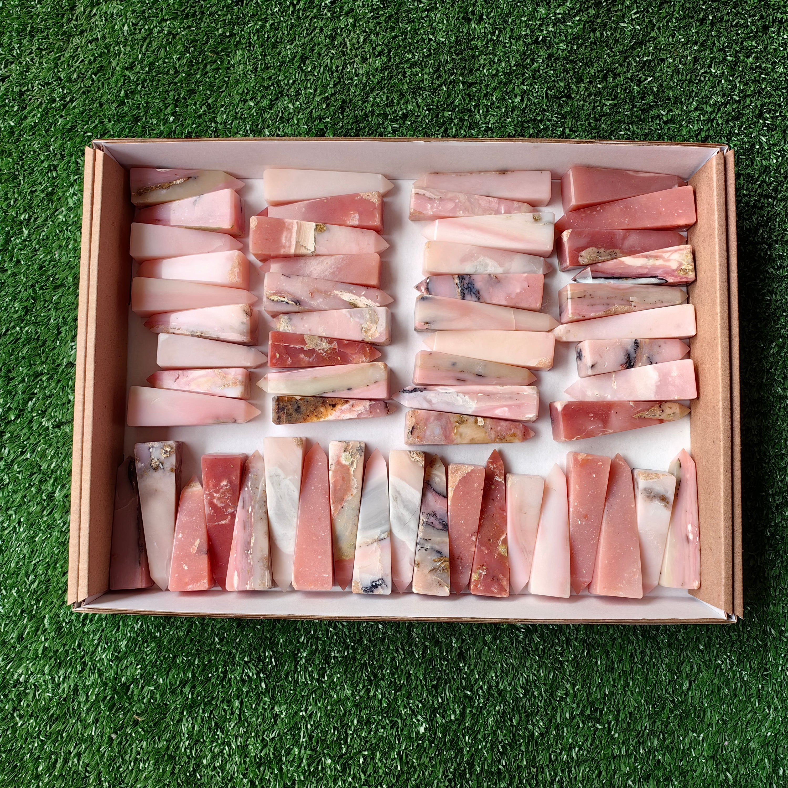 Lot 56 pcs Pink Opal Tower