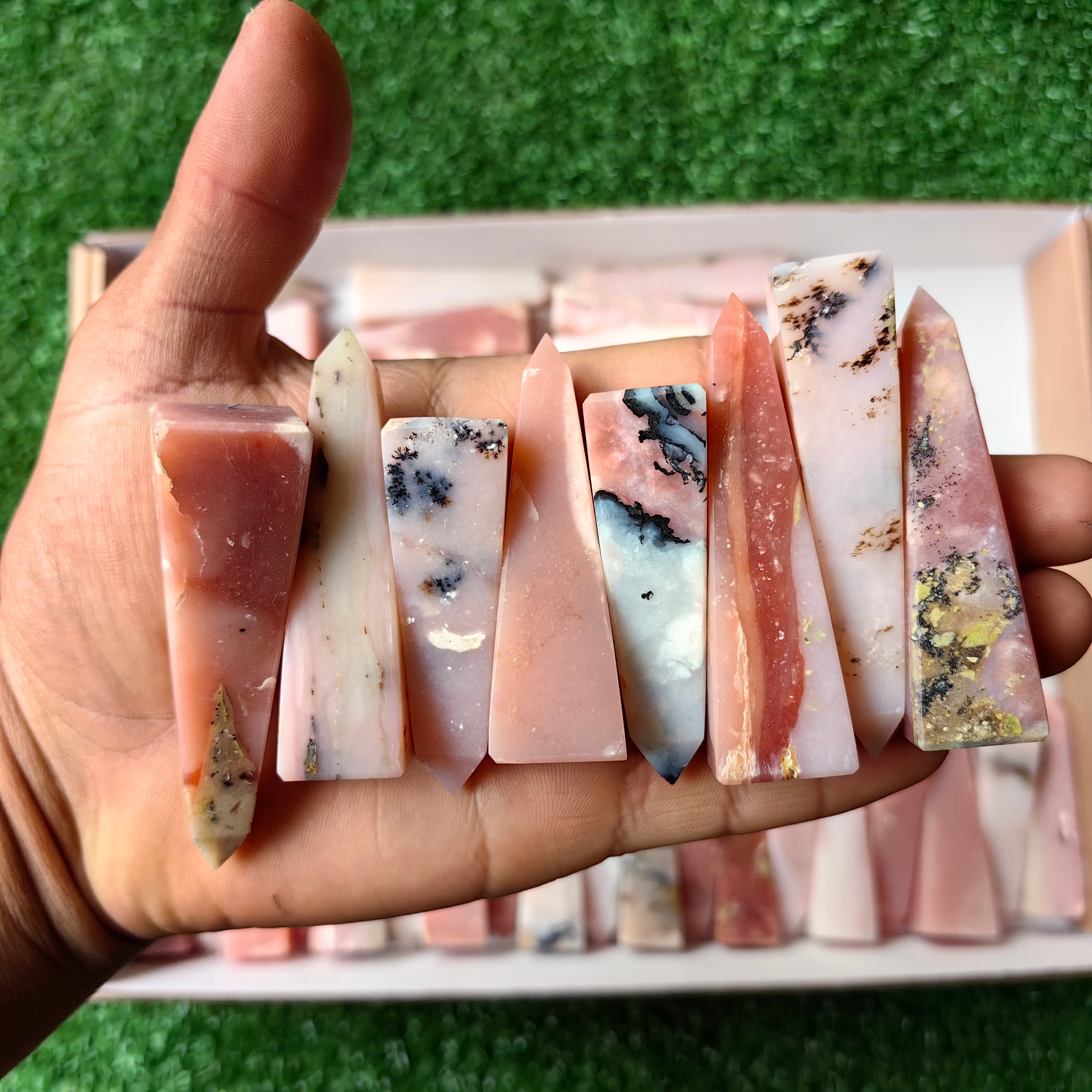 Lot 56 pcs Pink Opal Tower