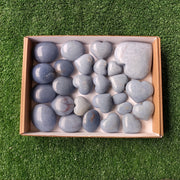 Lot 36 pcs Angelite palm and heart