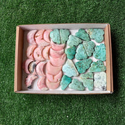 Lot 33 pcs Pink Opal, Rhodonite, Peruvian Turquoise Moon and cloud