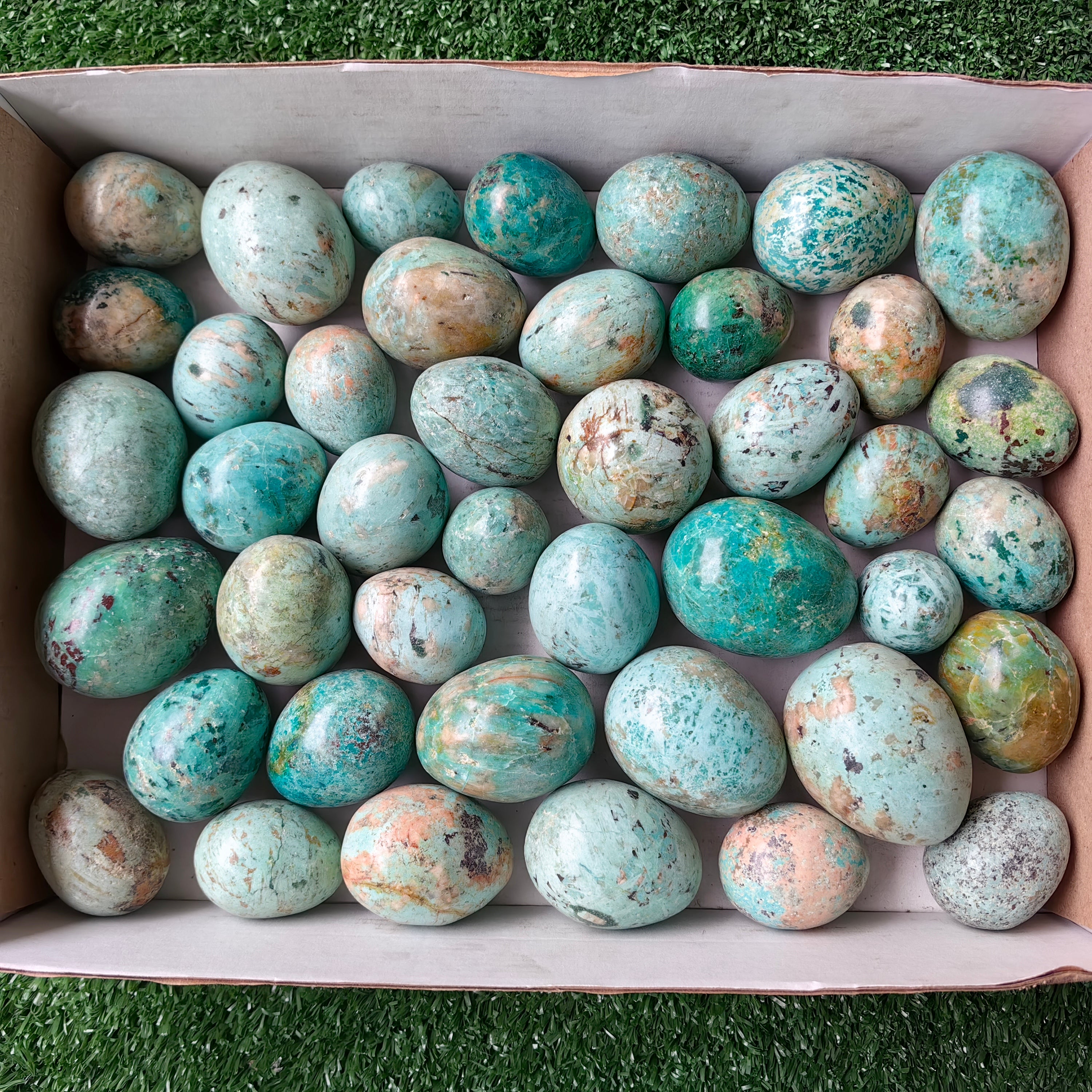 Lot 42 pcs Peruvian Turquoise Egg
