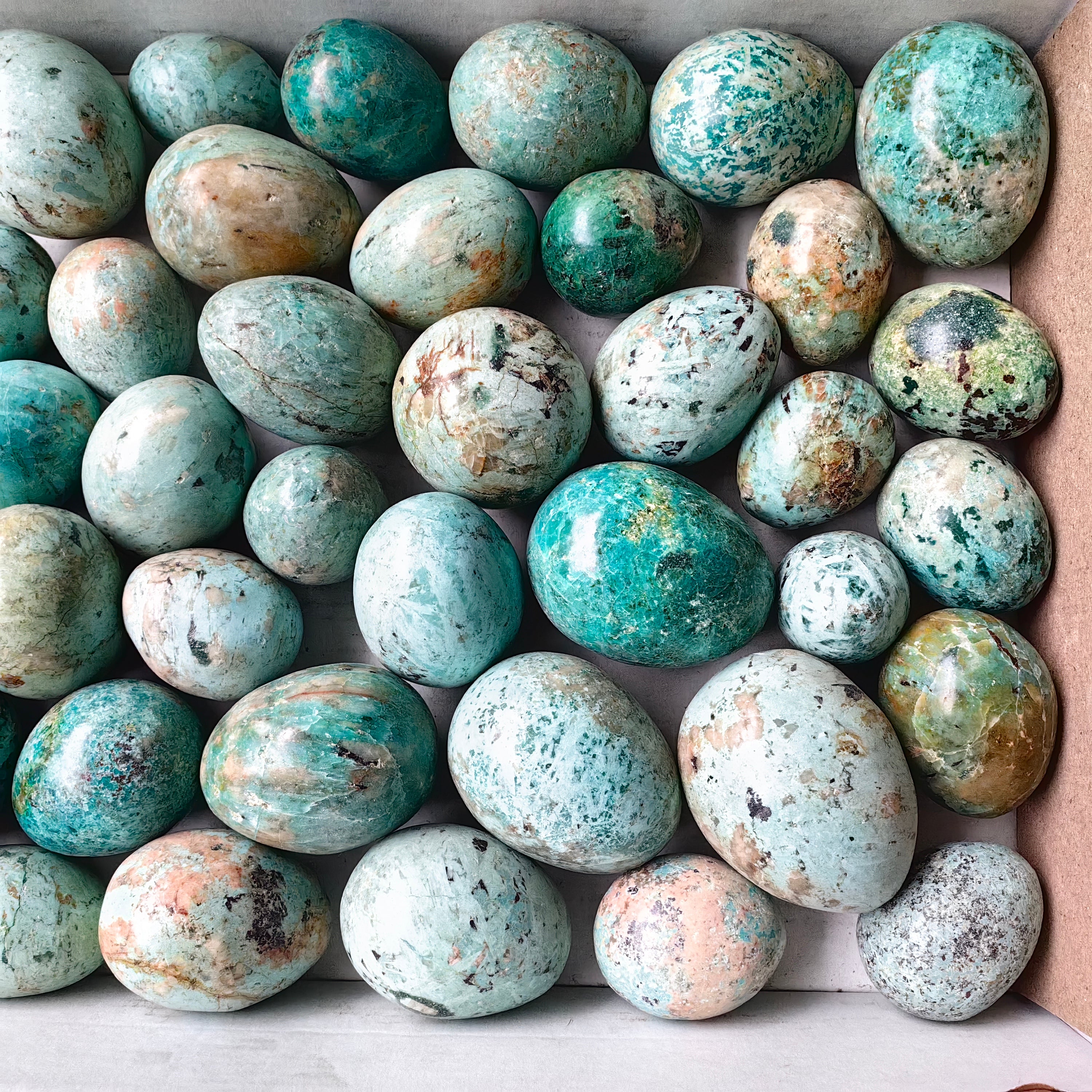 Lot 42 pcs Peruvian Turquoise Egg