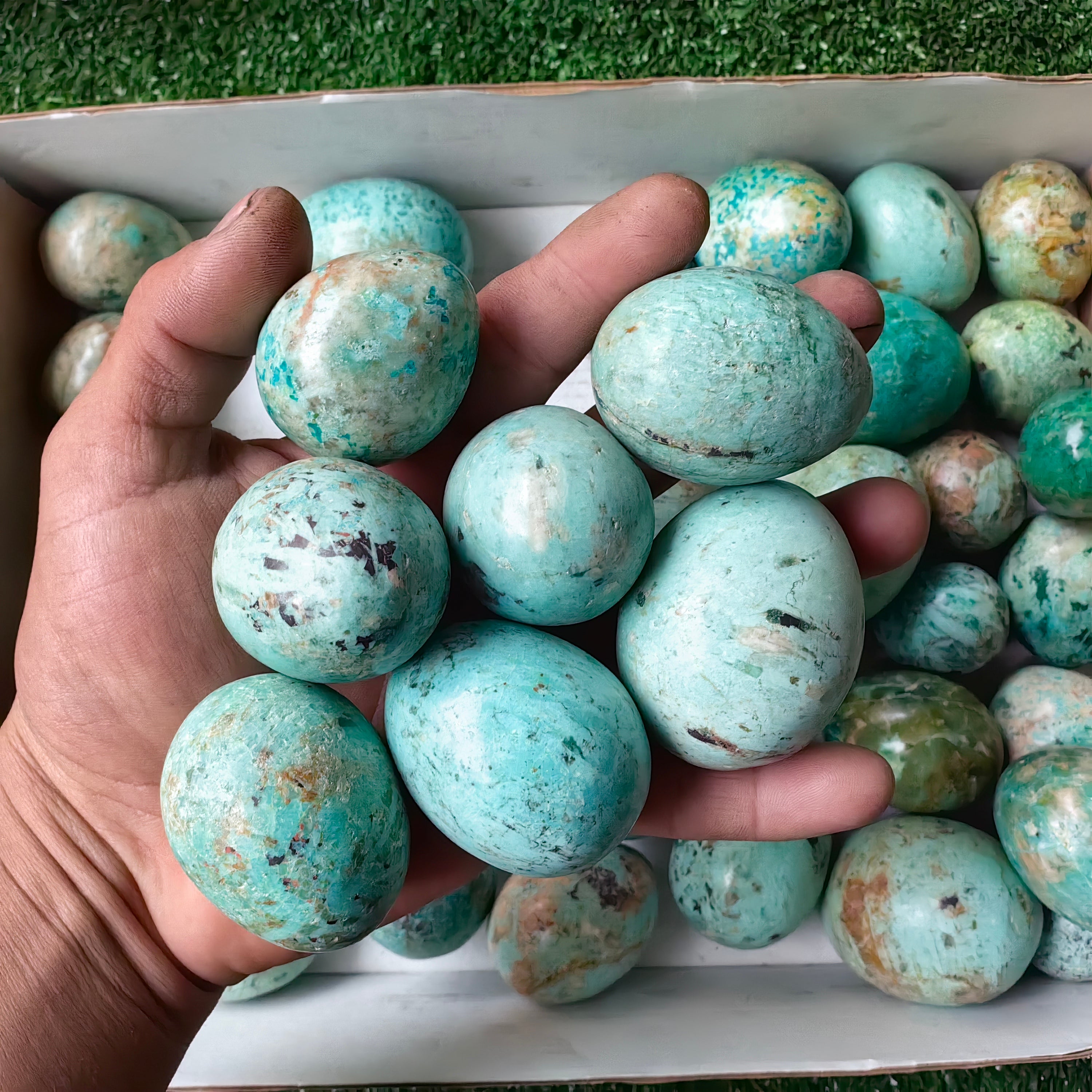Lot 42 pcs Peruvian Turquoise Egg