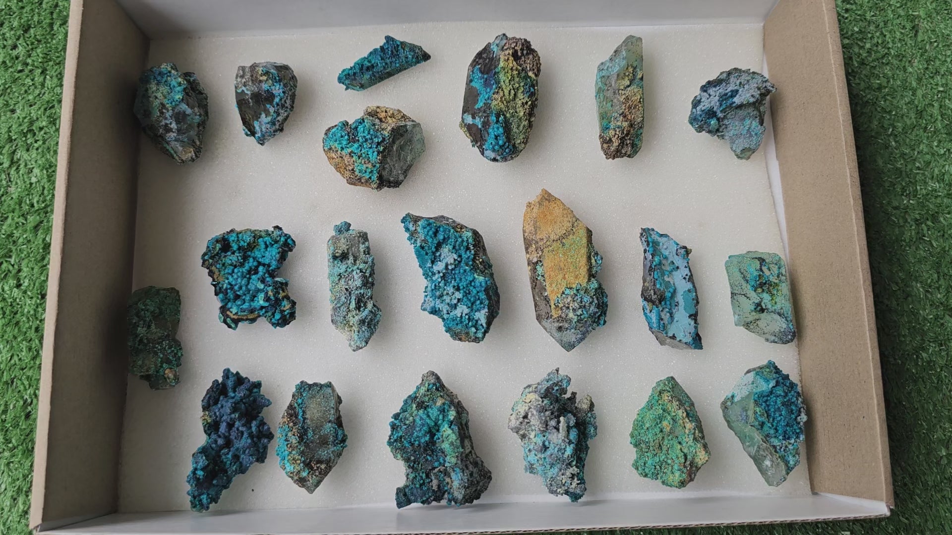 Load video: Lot 20 Chrysocolla on Quartz