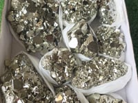 Load video: Box 10 pcs Pyrite Octahedral with Galena