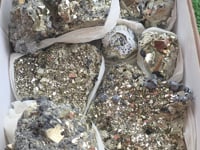 Load video: Lot 7 pcs Pyrite with Galena, Huanzala Mine, Peru