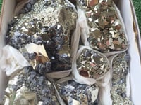 Load video: Lot 7 pcs Pyrite with Galena, Huanzala Mine, Peru