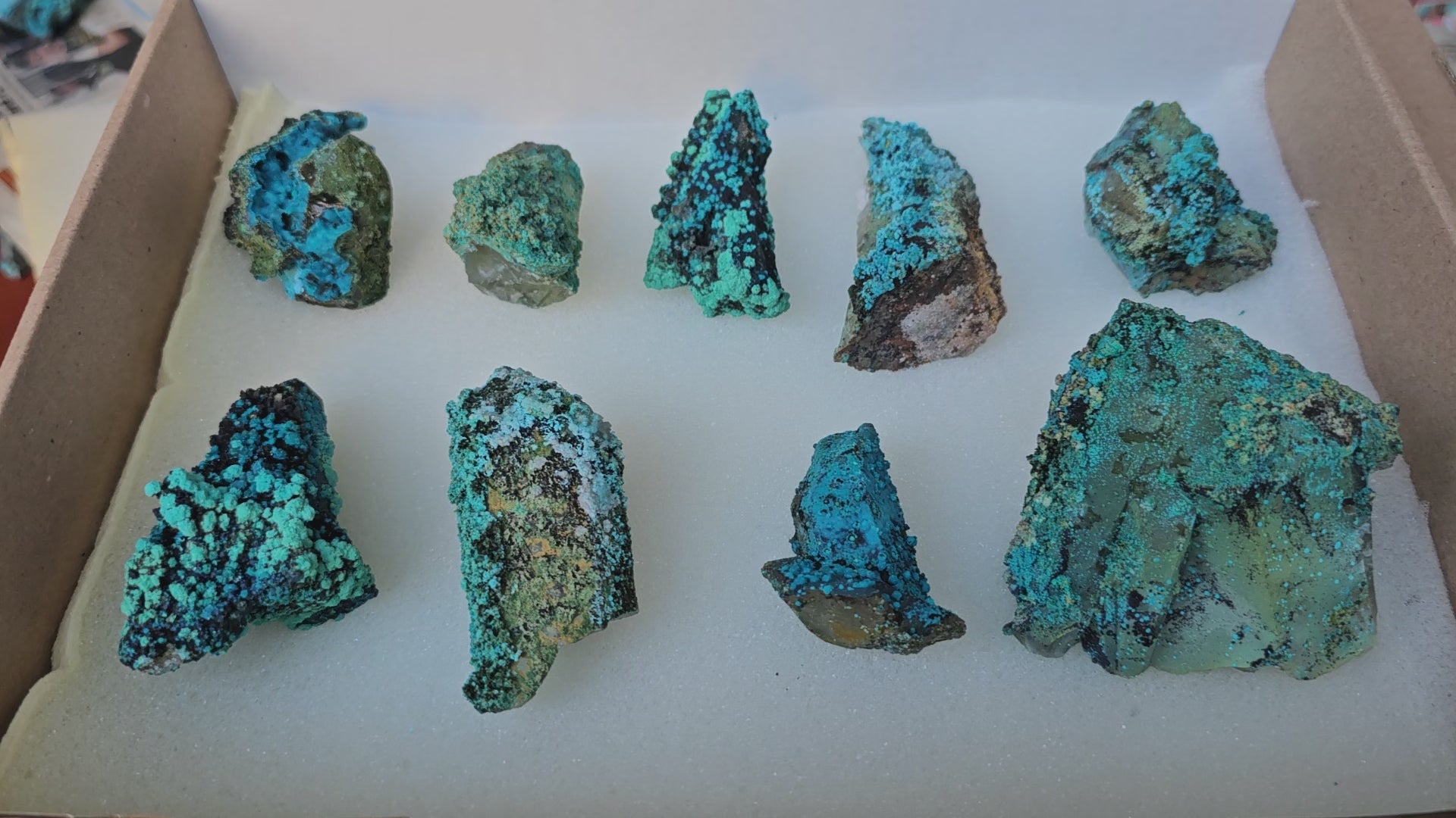 Load video: Lot 9 Chrysocolla Quartz Rough