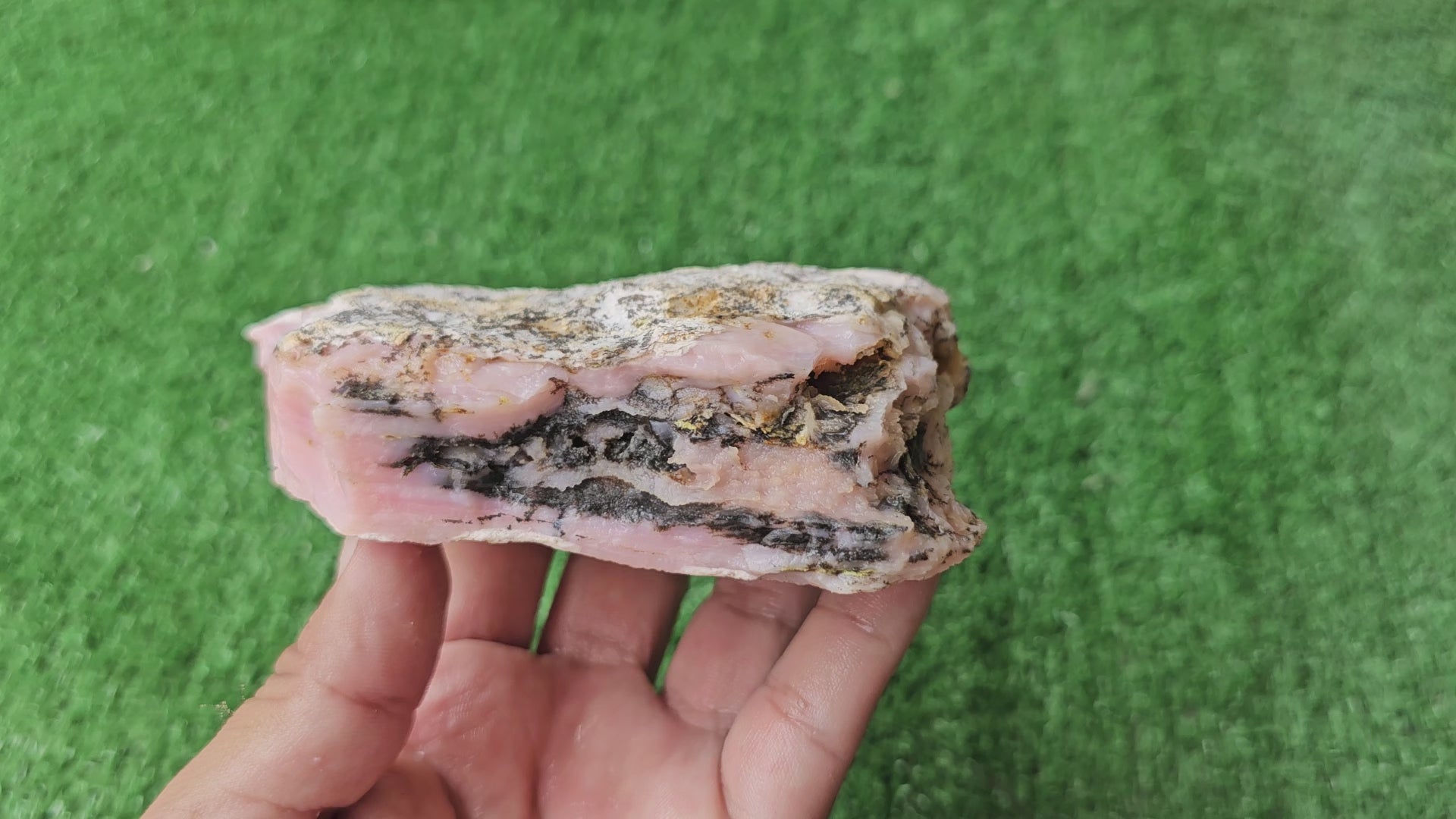 Load video: Pink Opal rough (1 pc)