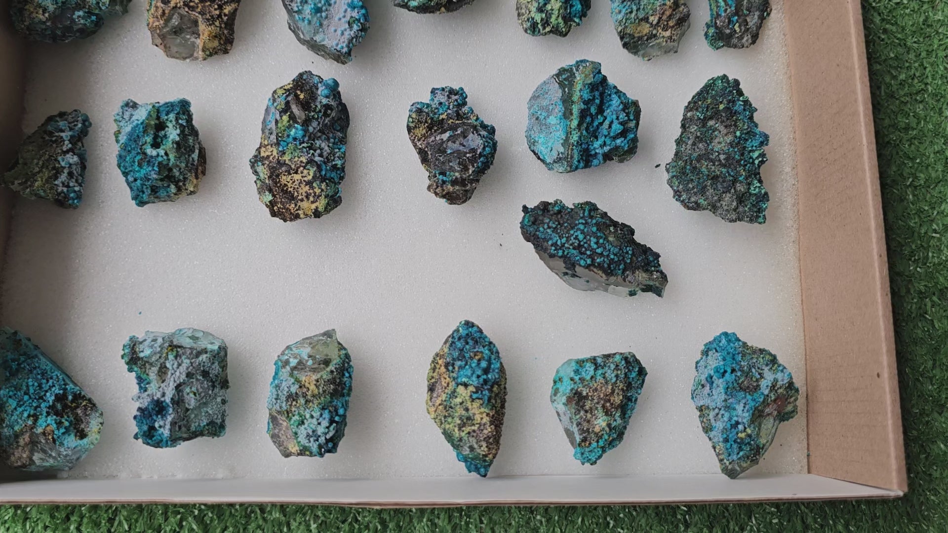 Load video: Lot 20 Chrysocolla on Quartz