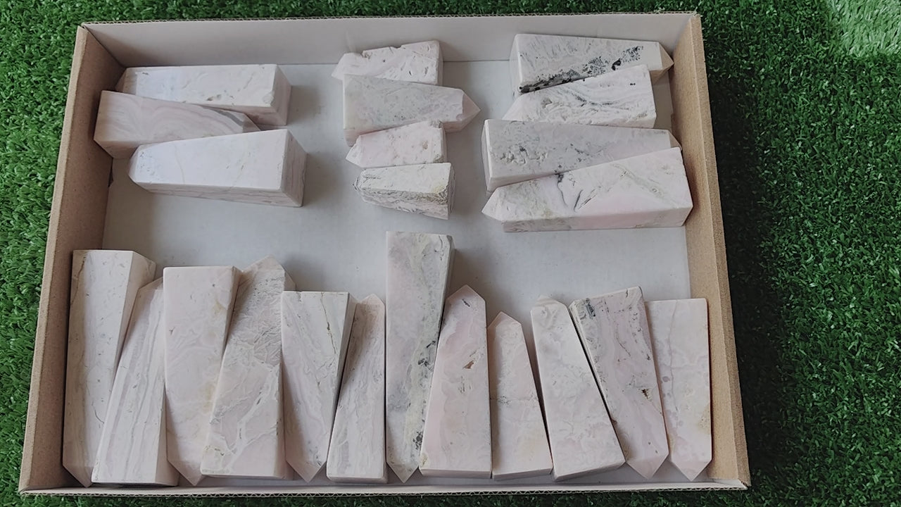Load video: 23 pc mangano calcite towers