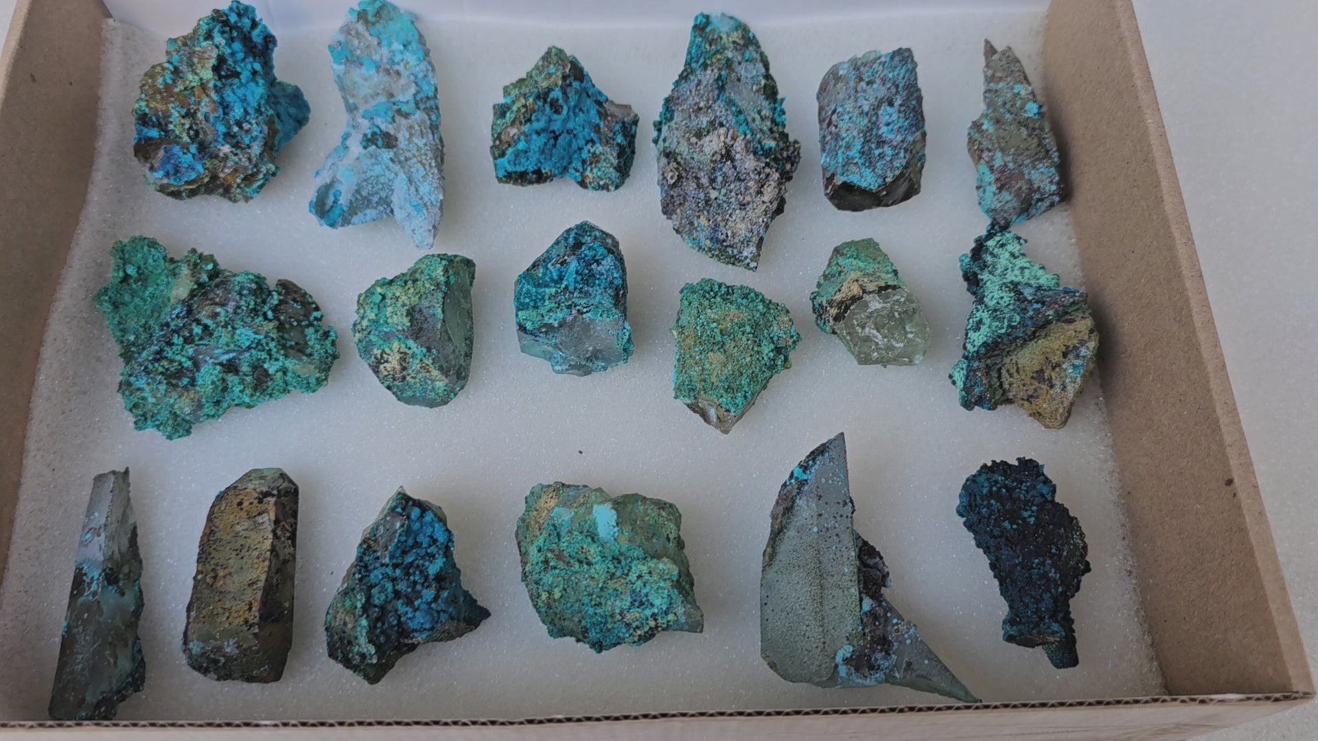 Load video: Lot 18 Chrysocolla Quartz Rough