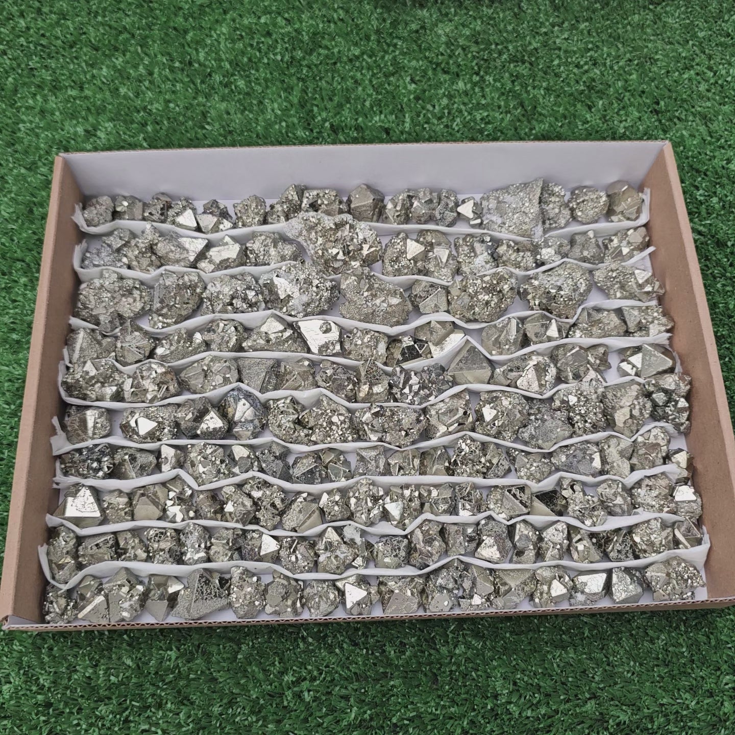 Load video: 150 pc pyrite Cubic box