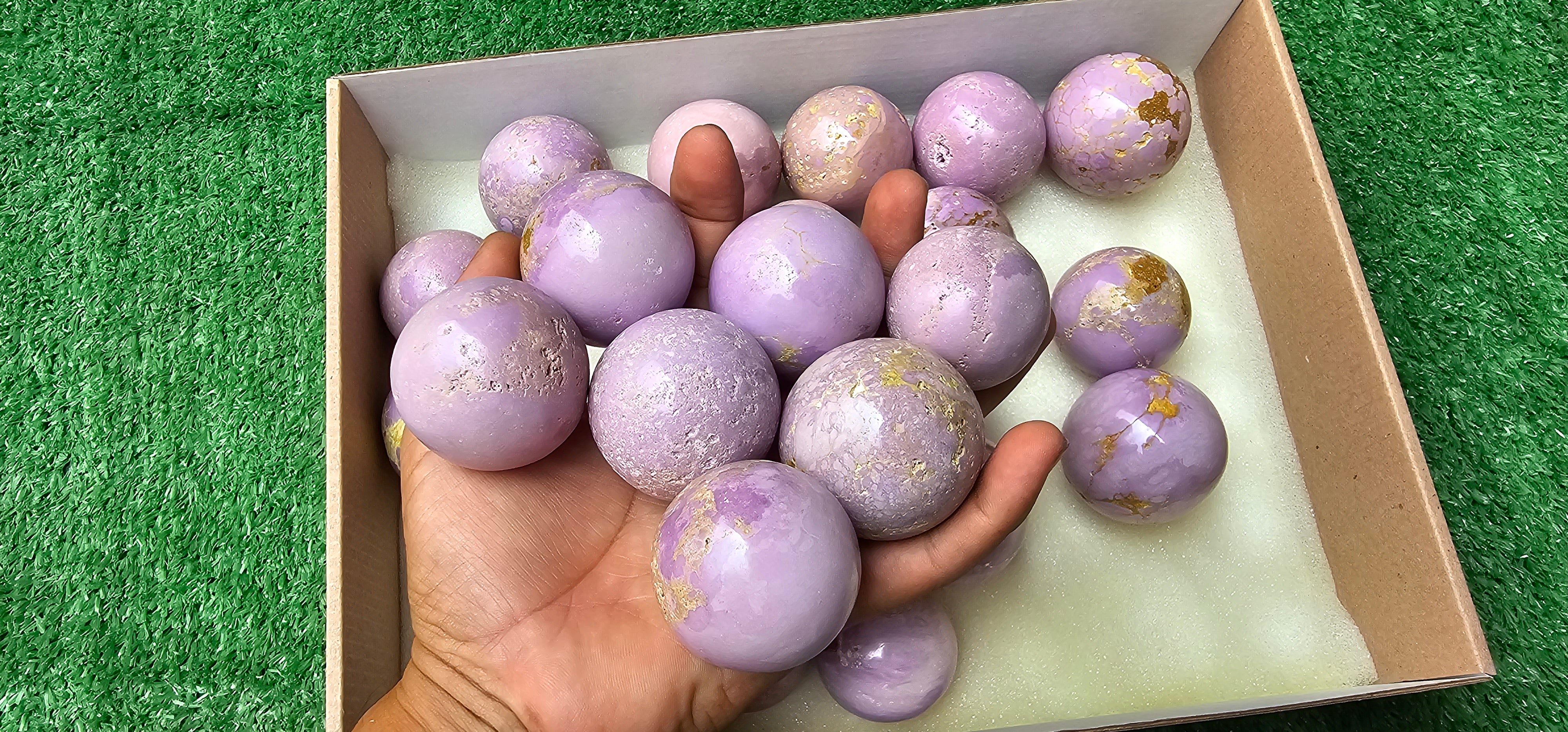 Lot 25 spheres Phosphosiderite**