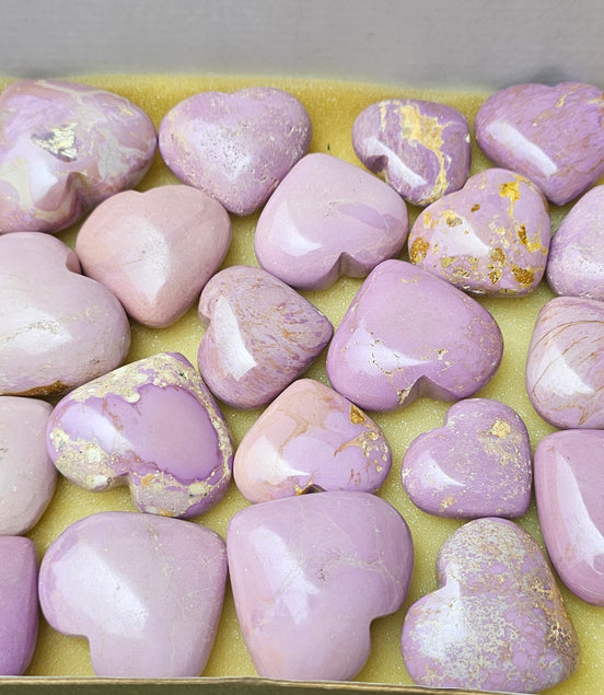 Lot 25 hearts Phosphosiderite