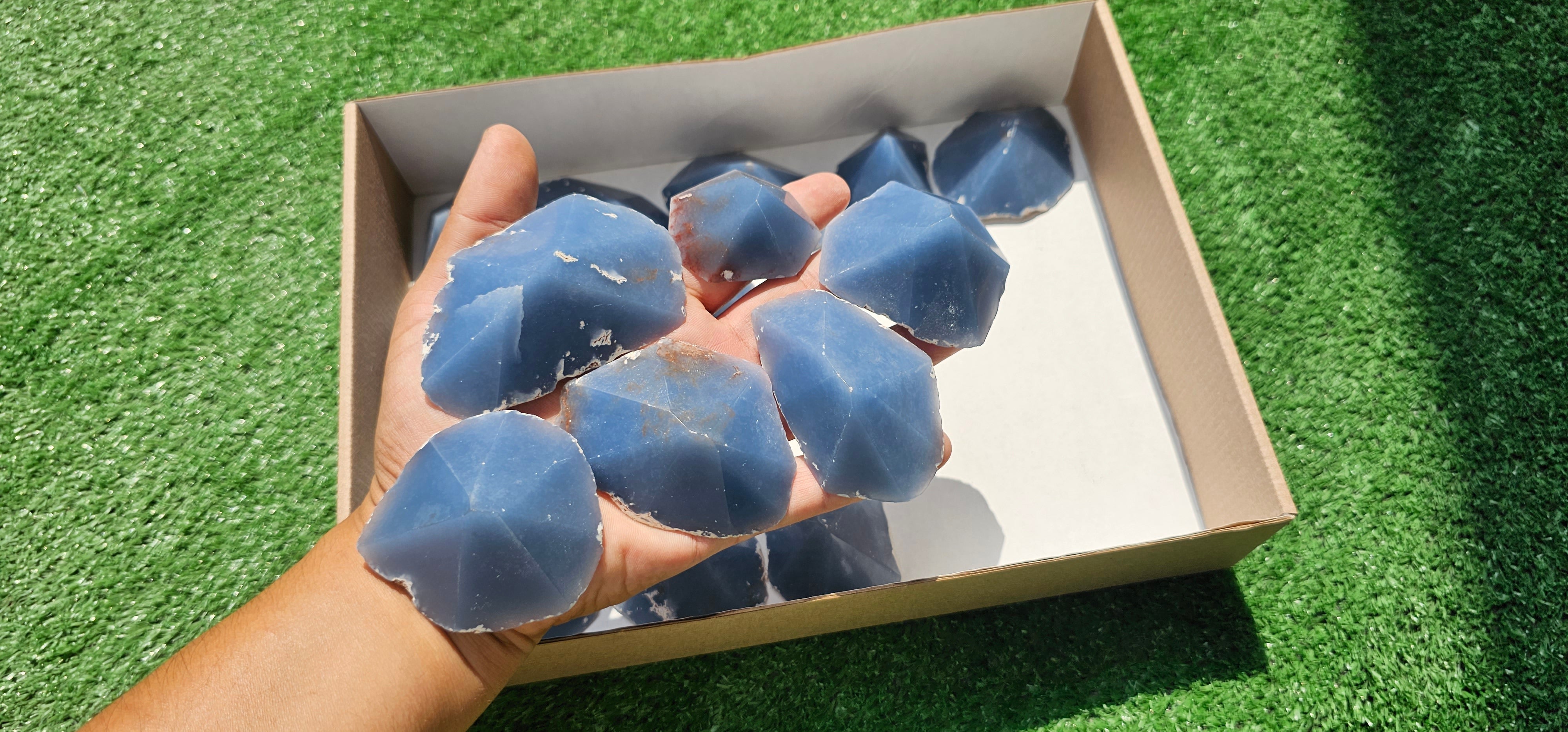 Lot 19 Slices with point Angelite***